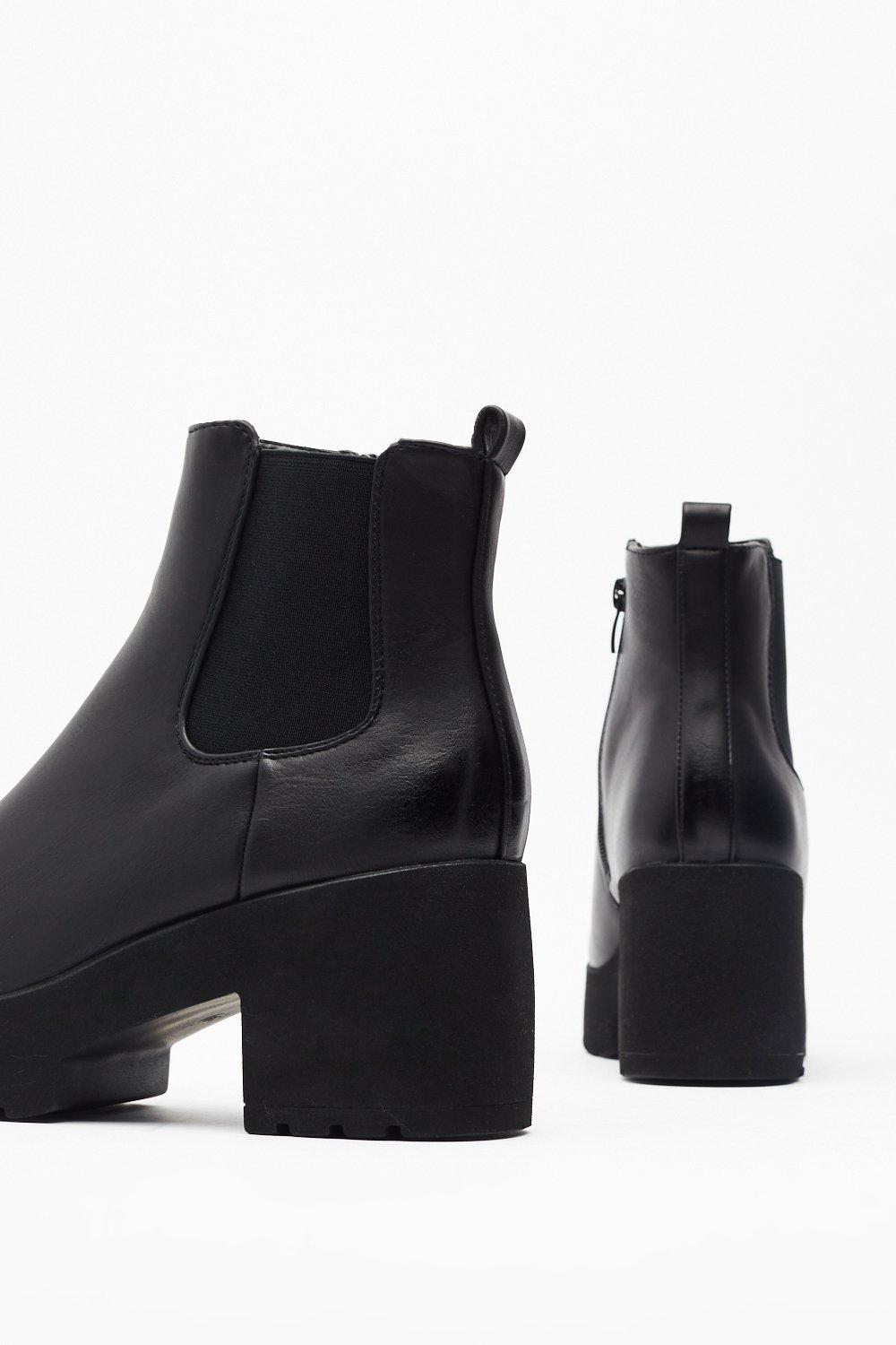 platform chelsea booties