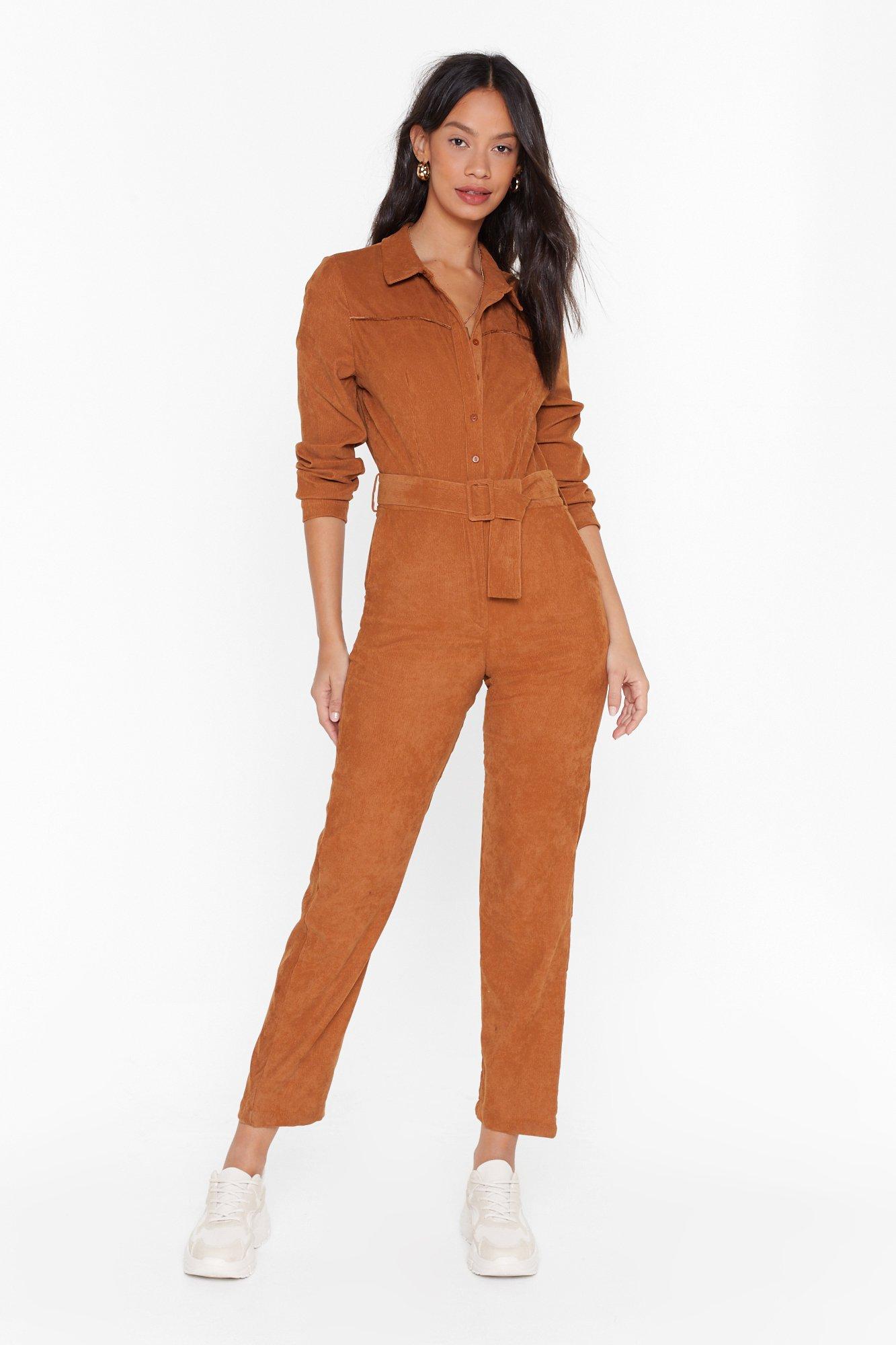 camel boiler suit