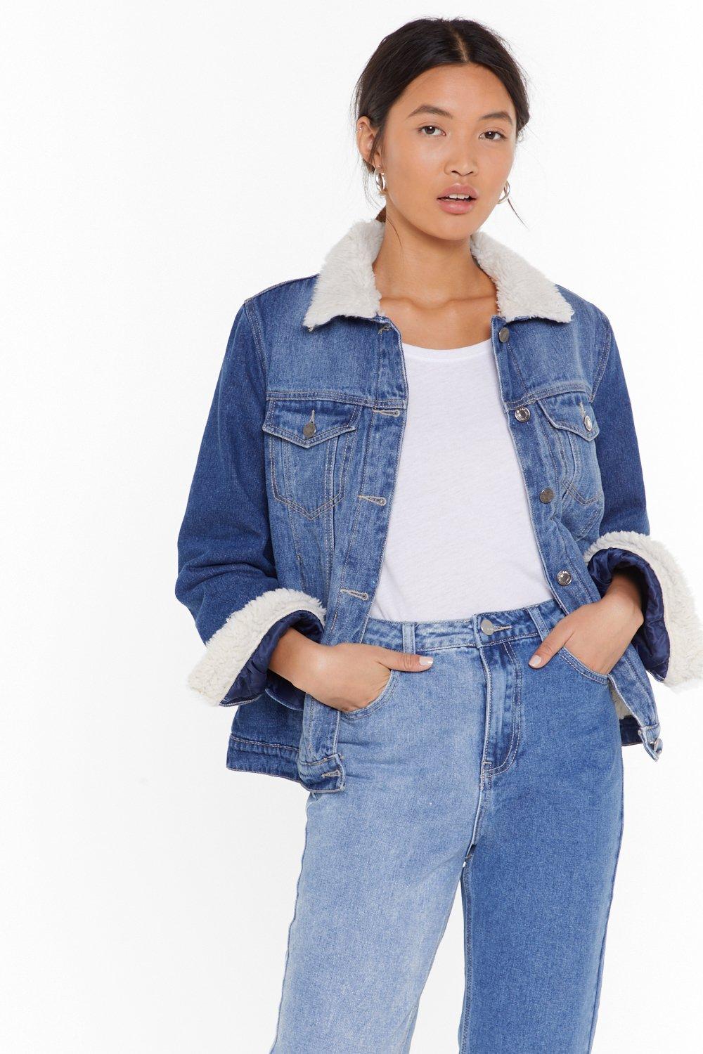 faux denim jacket