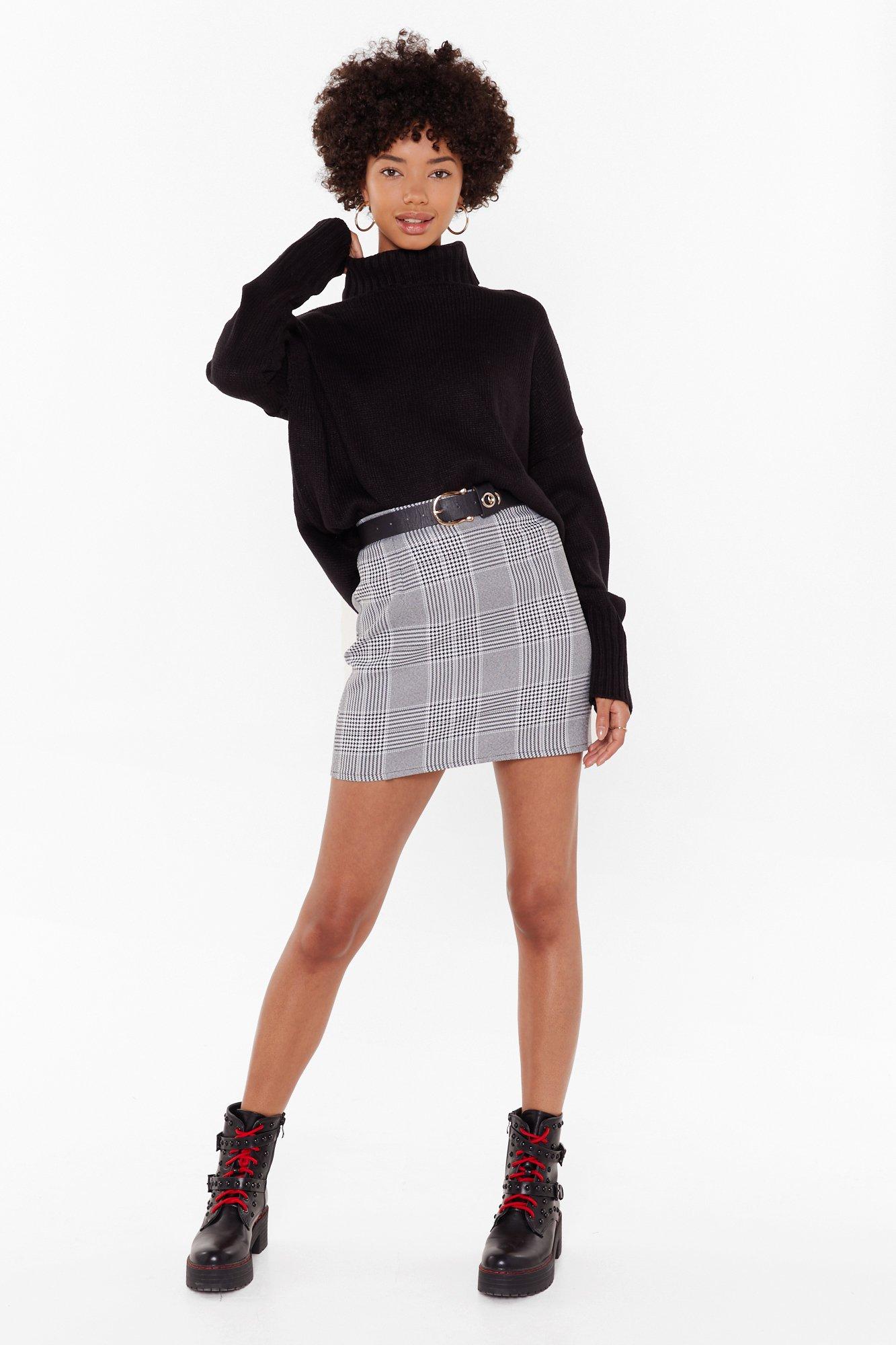 houndstooth skirt