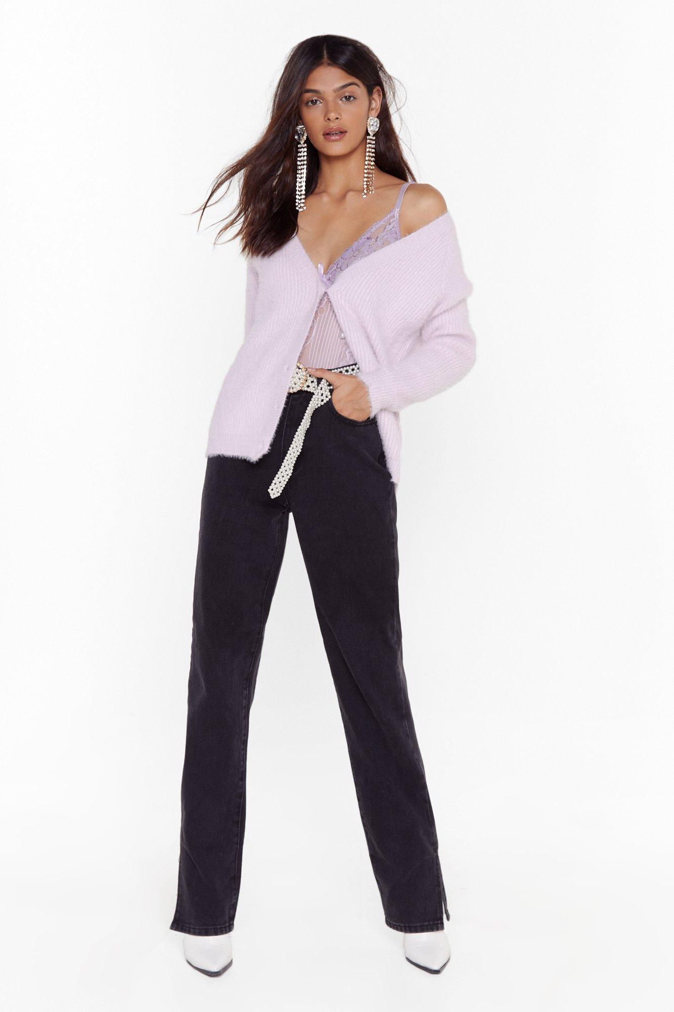 lilac cardigan nasty gal