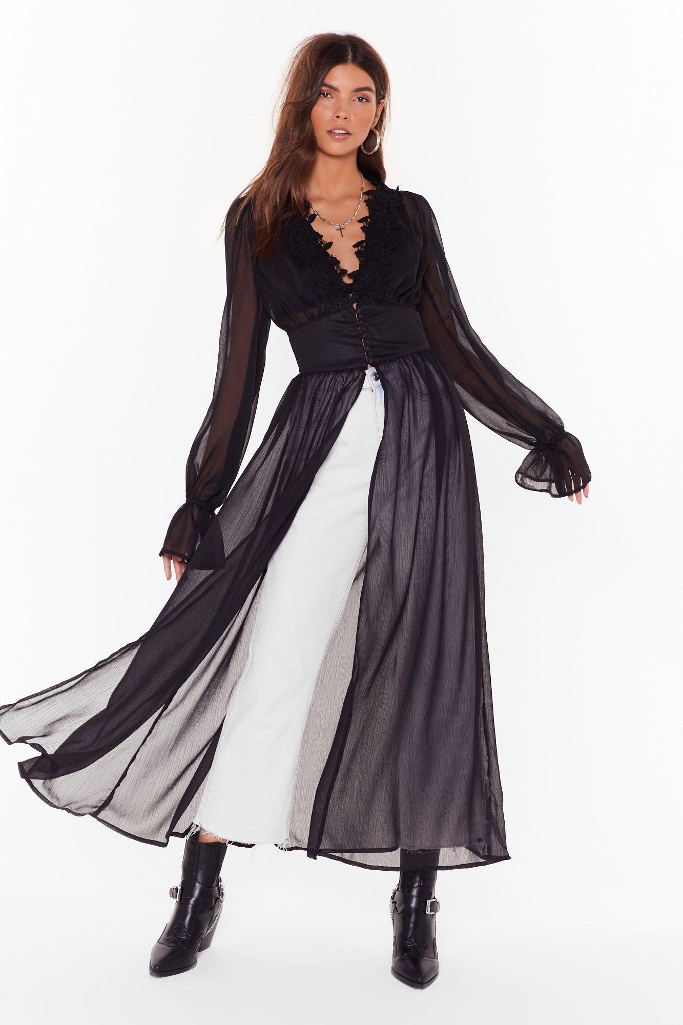 longline chiffon blouses