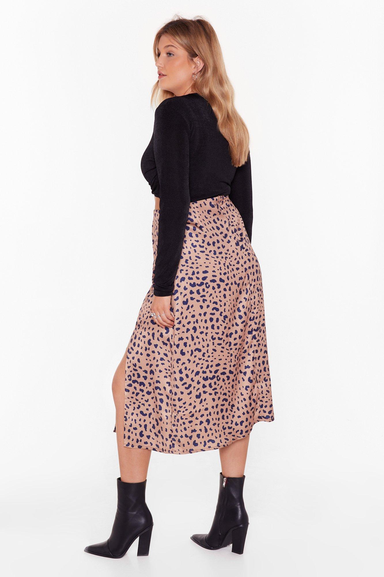 gold leopard print skirt