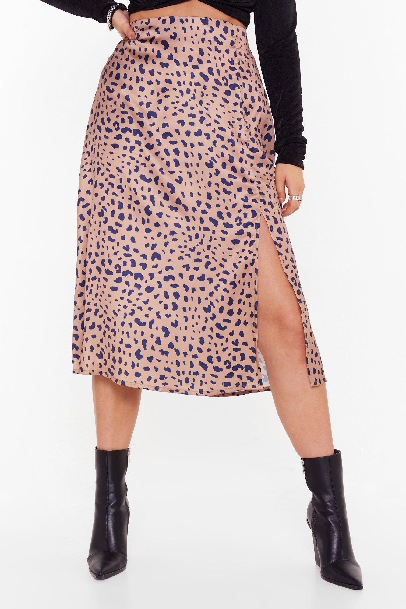 mid length leopard skirts 18 inch drop