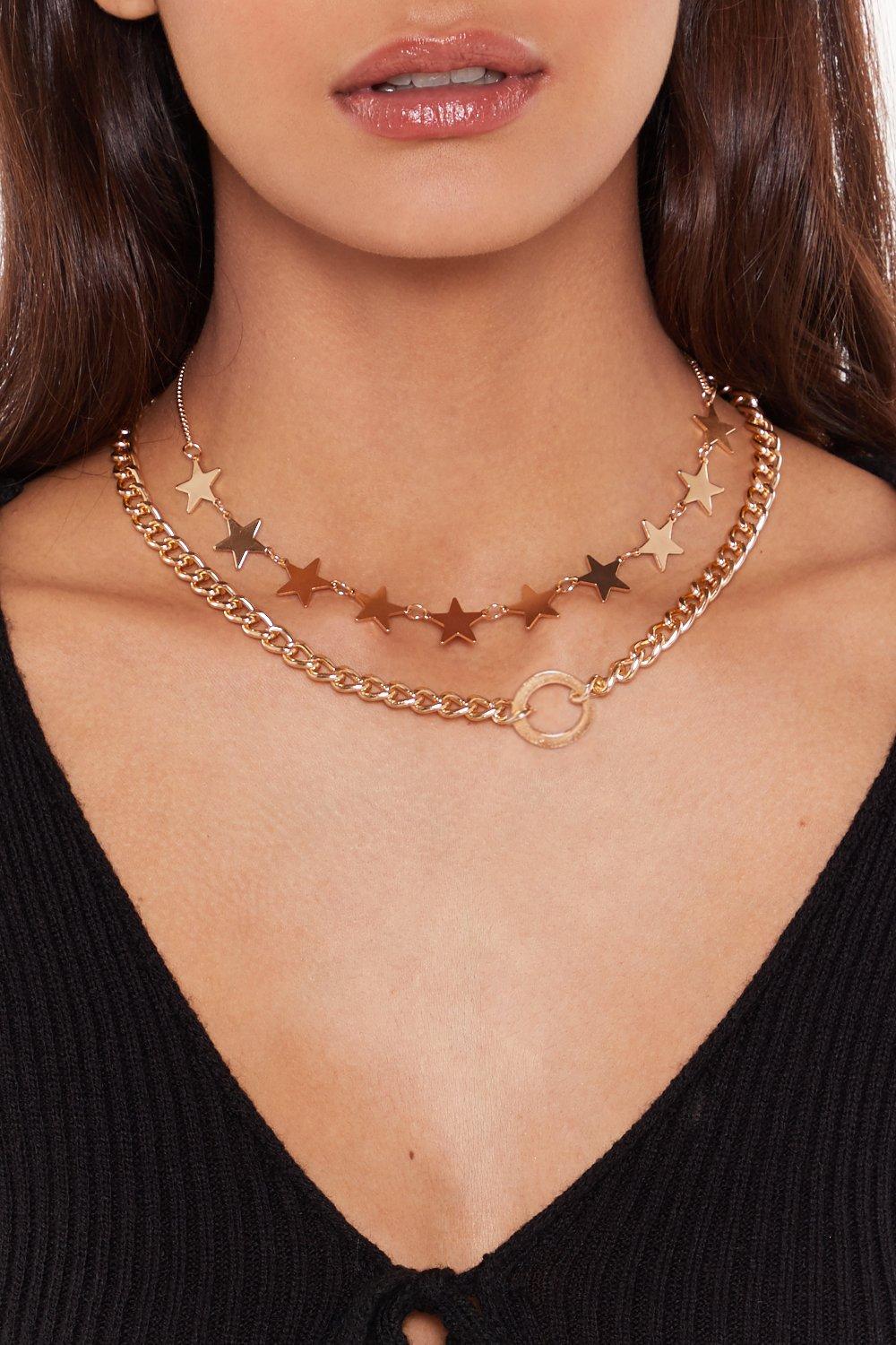choker and necklace