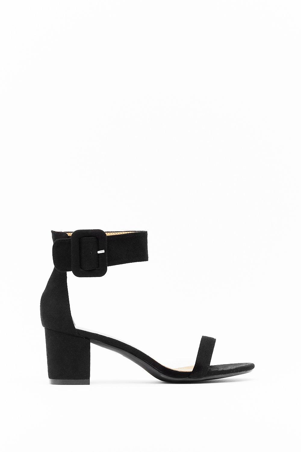 black low block heels