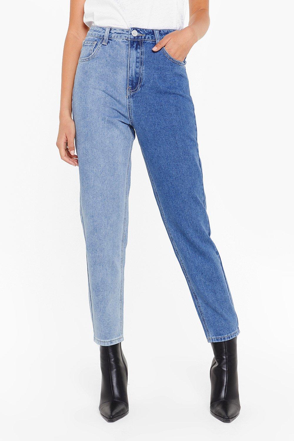 2 color denim jeans