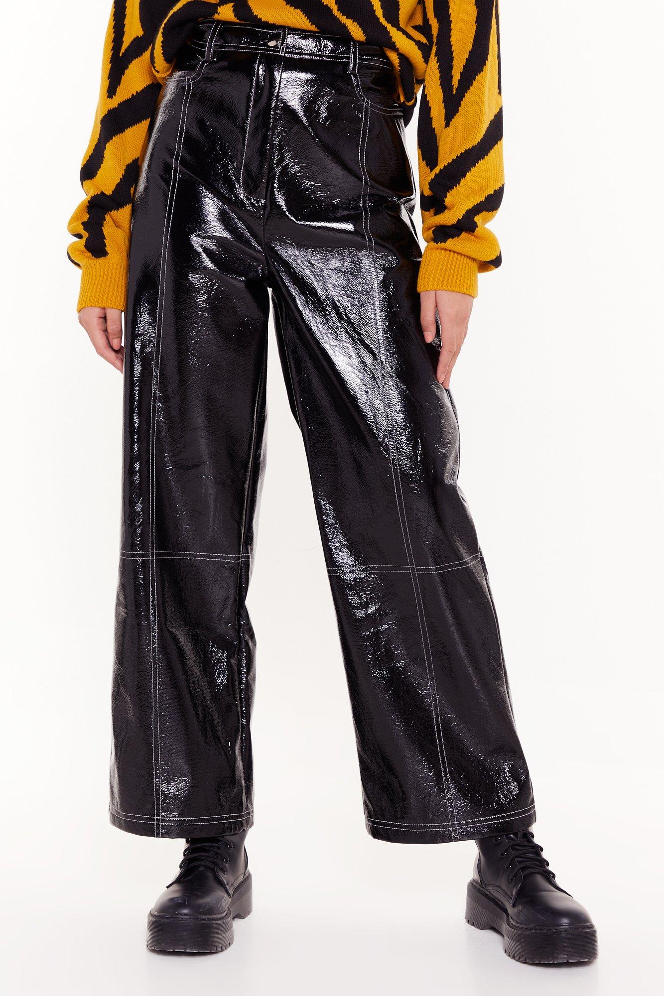 vinyl flare pants