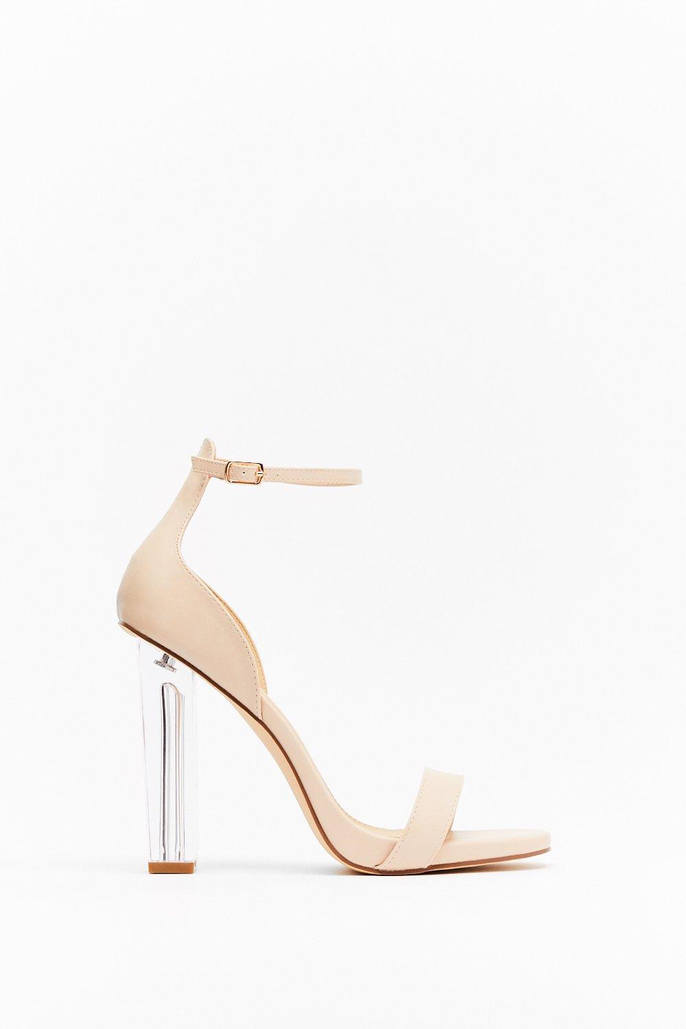 transparent heels wide fit