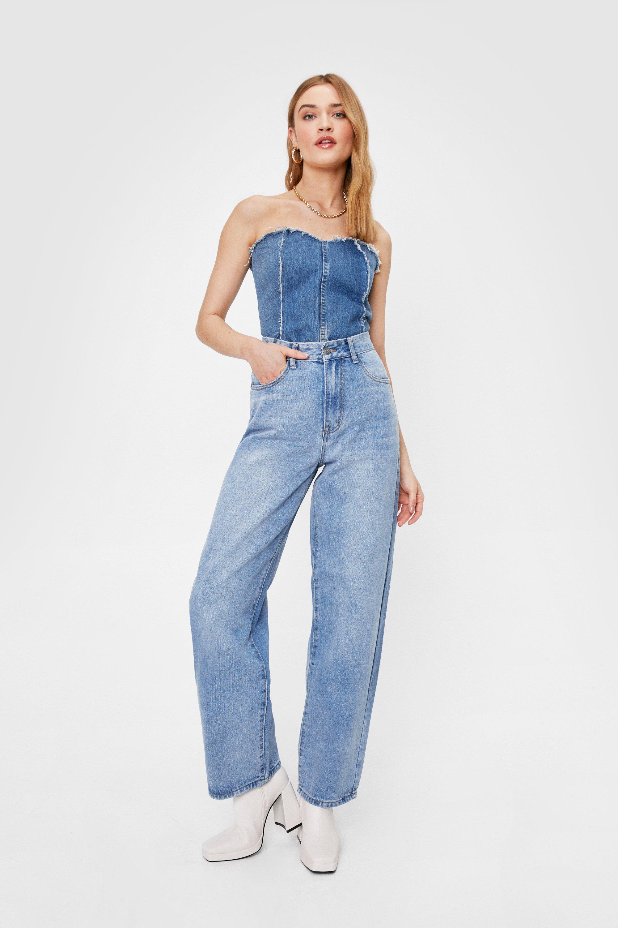 wide leg jeans blue