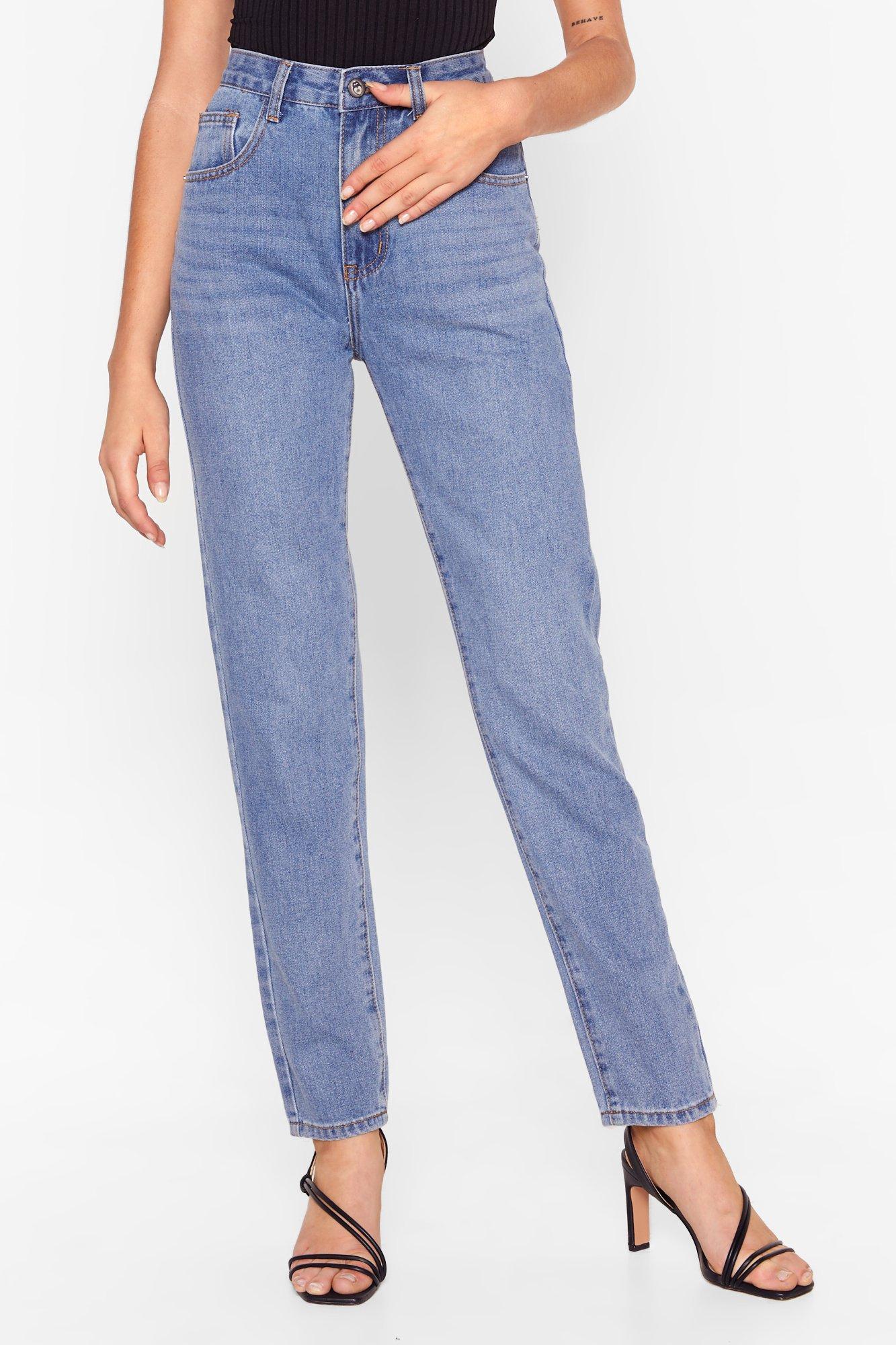 relaxed cropped mom jeans