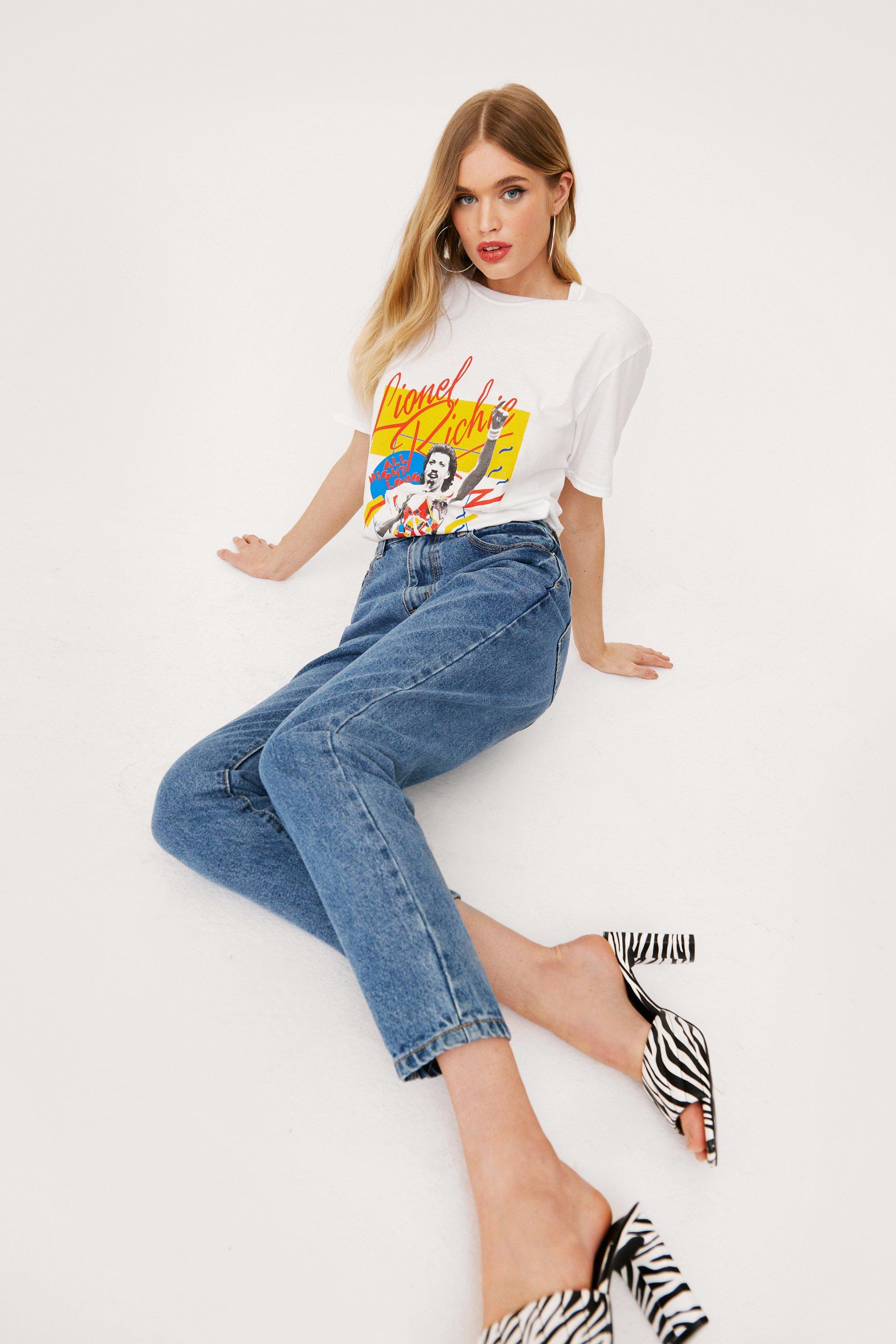 high waisted mom jeans dark blue