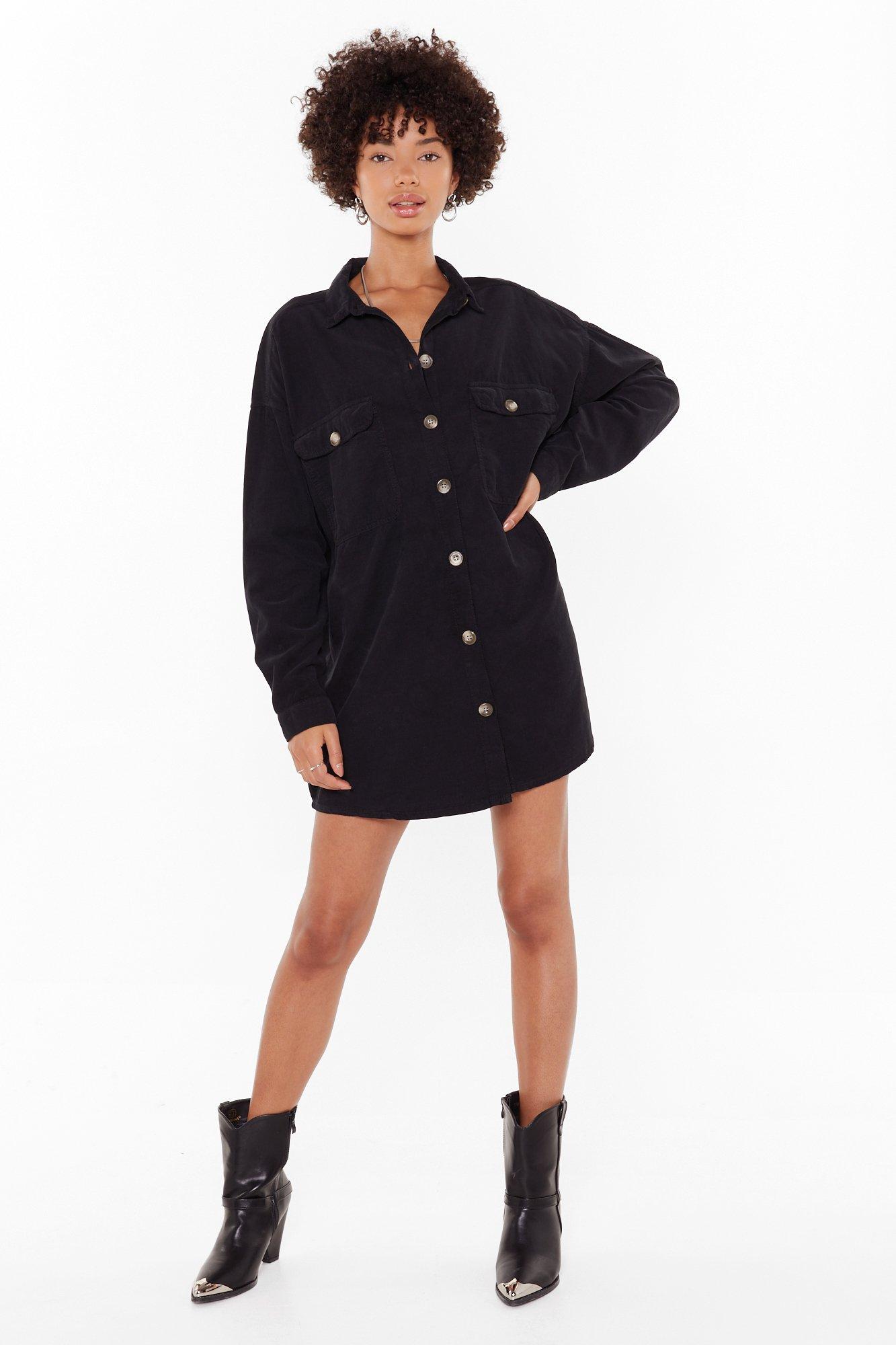 oversized button up shirt dress