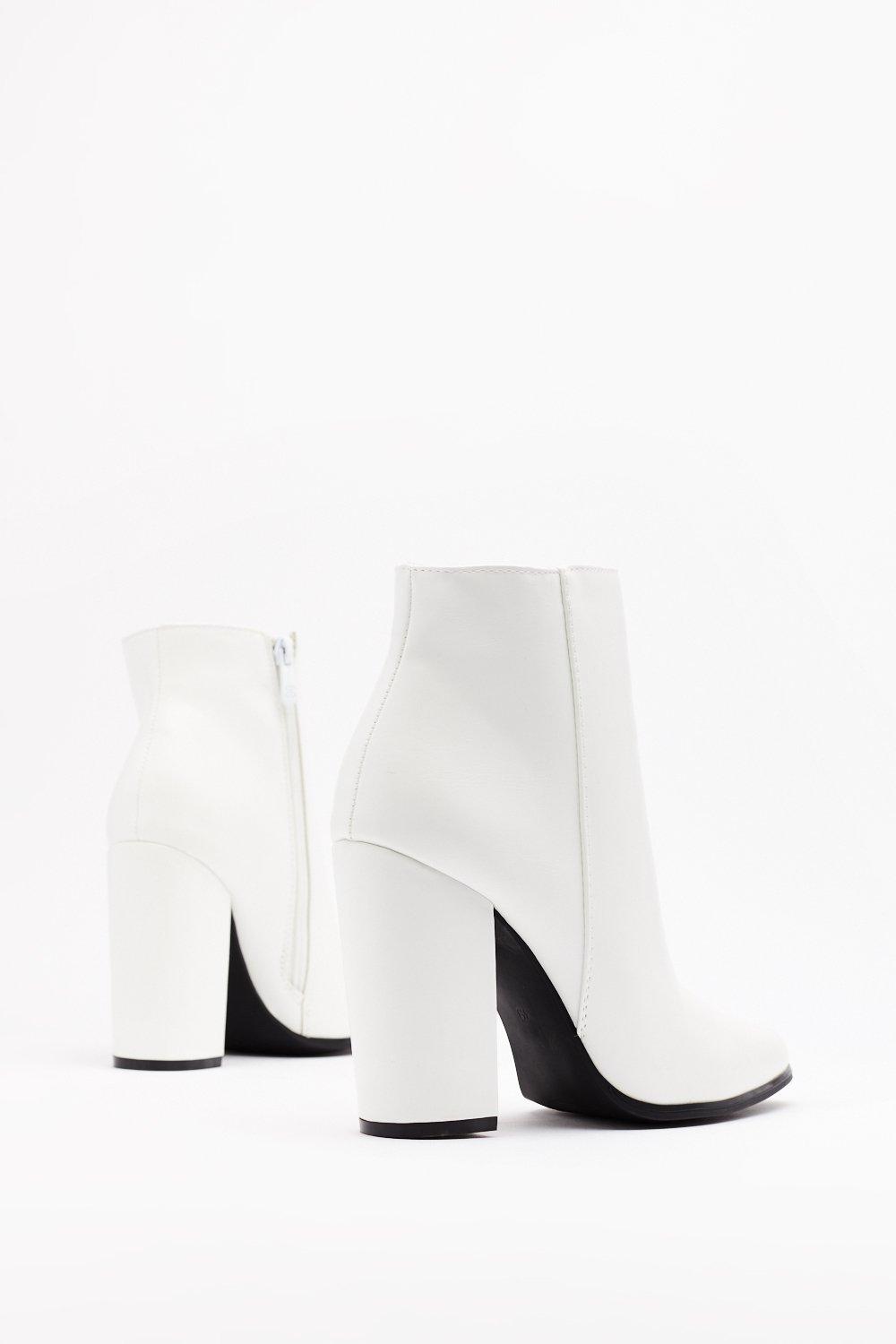 white bootie boots