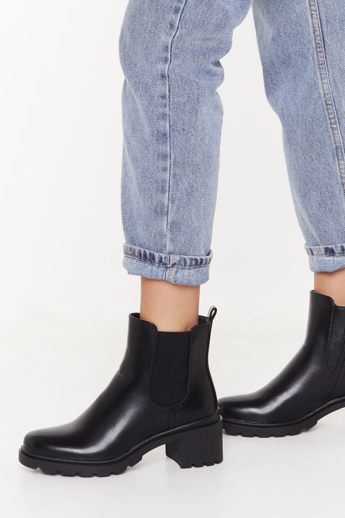 cleated chelsea boots