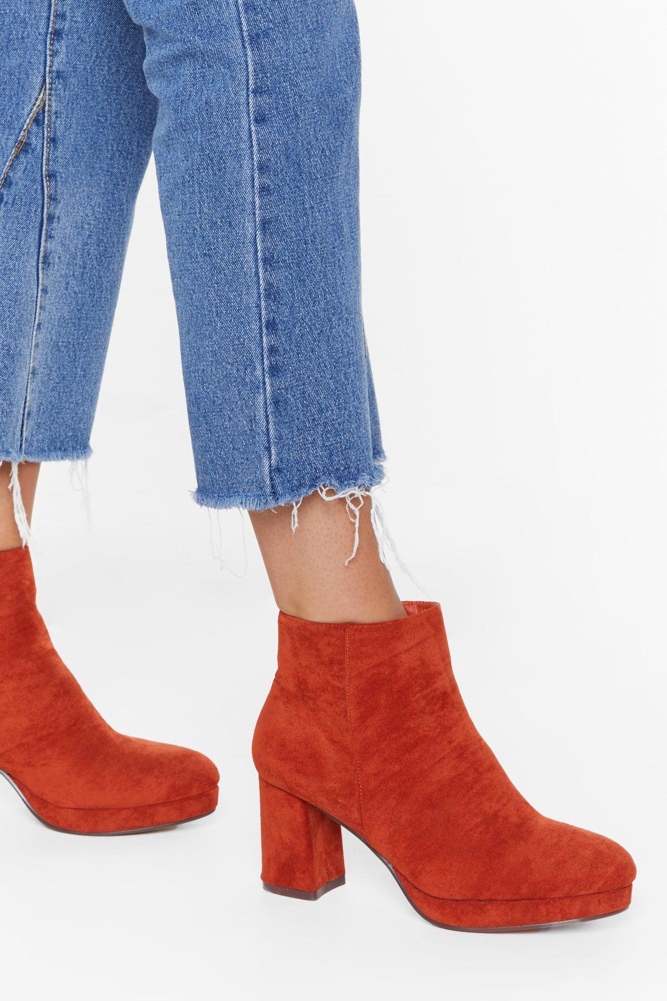 burnt orange suede dress
