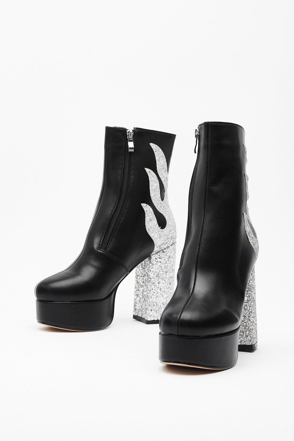 flame platform heels