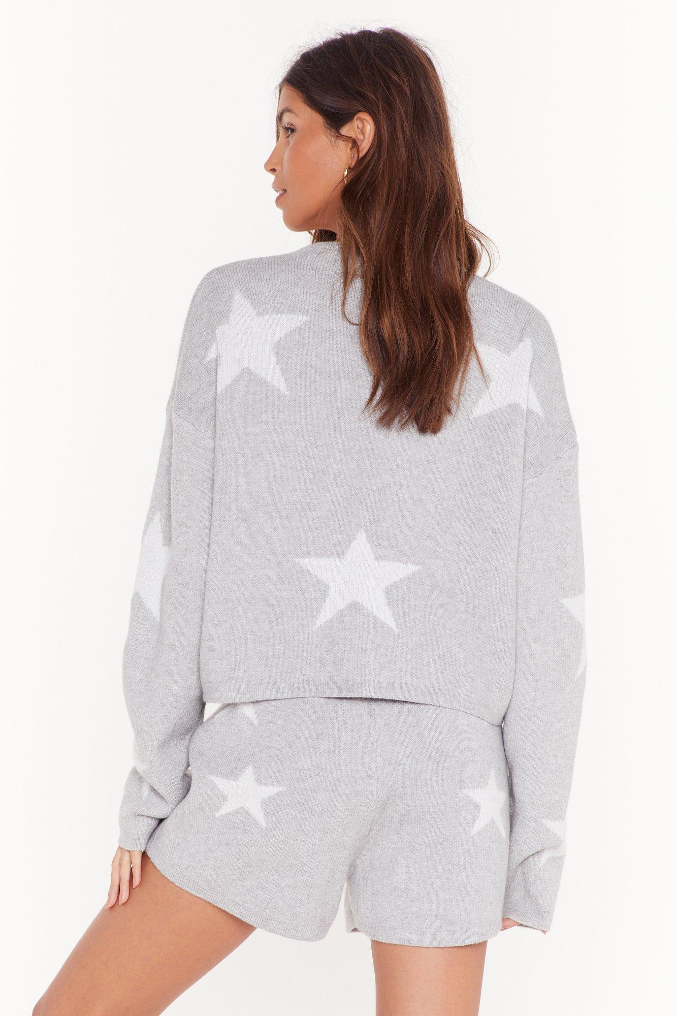 grey star sweater