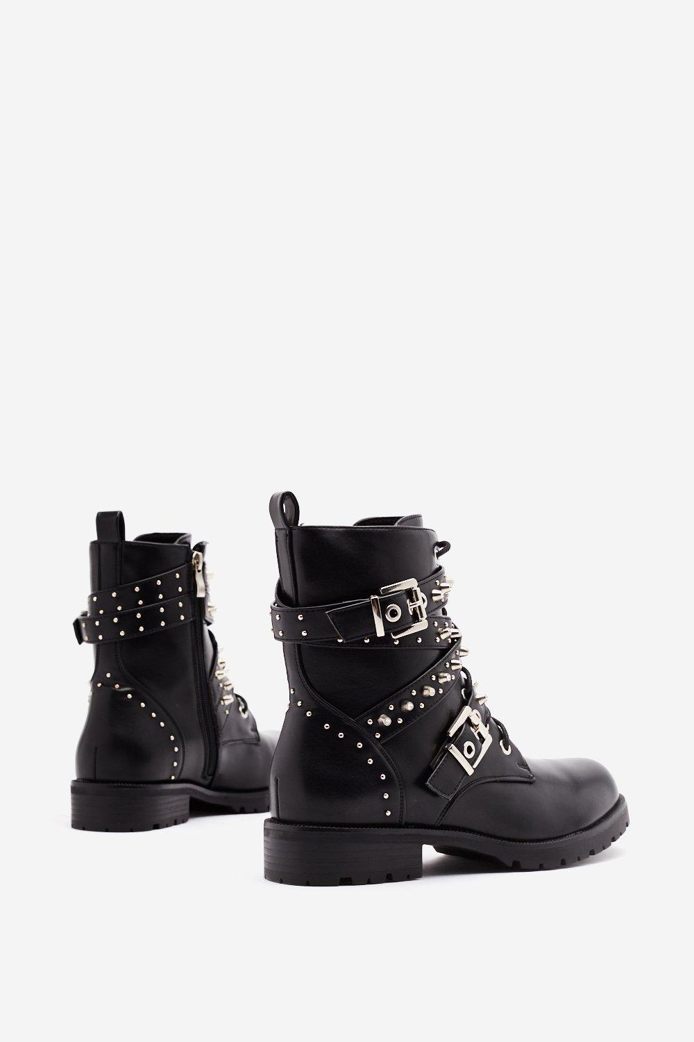 biker boots with studs