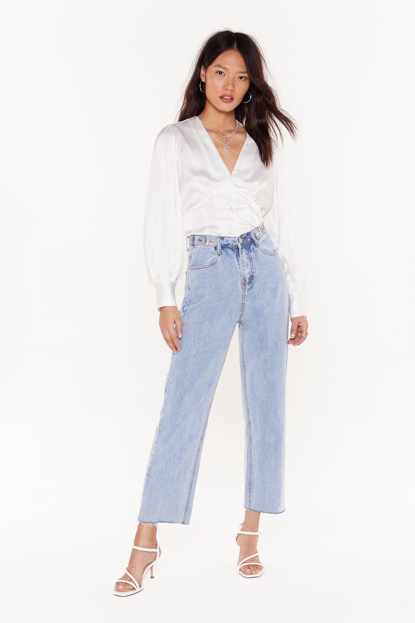 straight cropped jeans