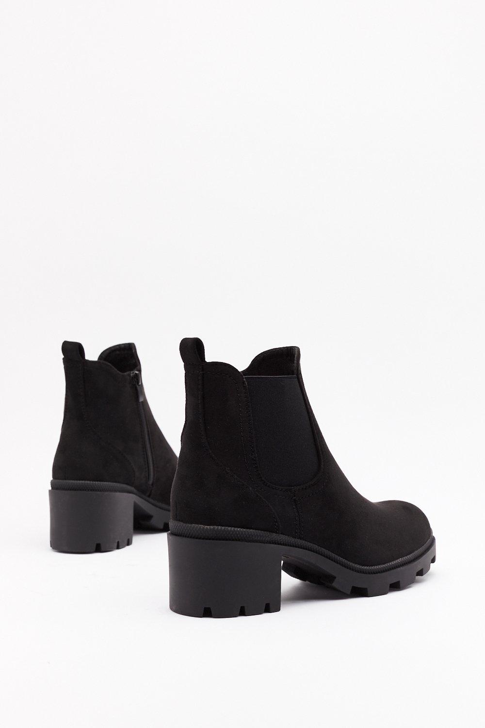 black block heel chelsea boot
