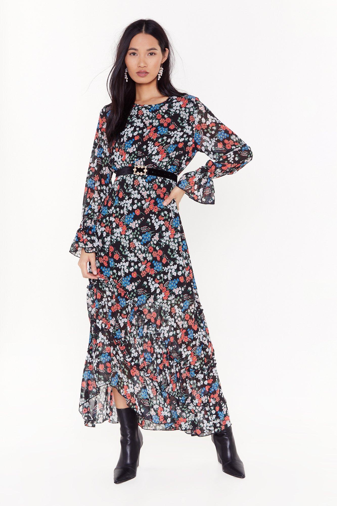 floral midaxi dress