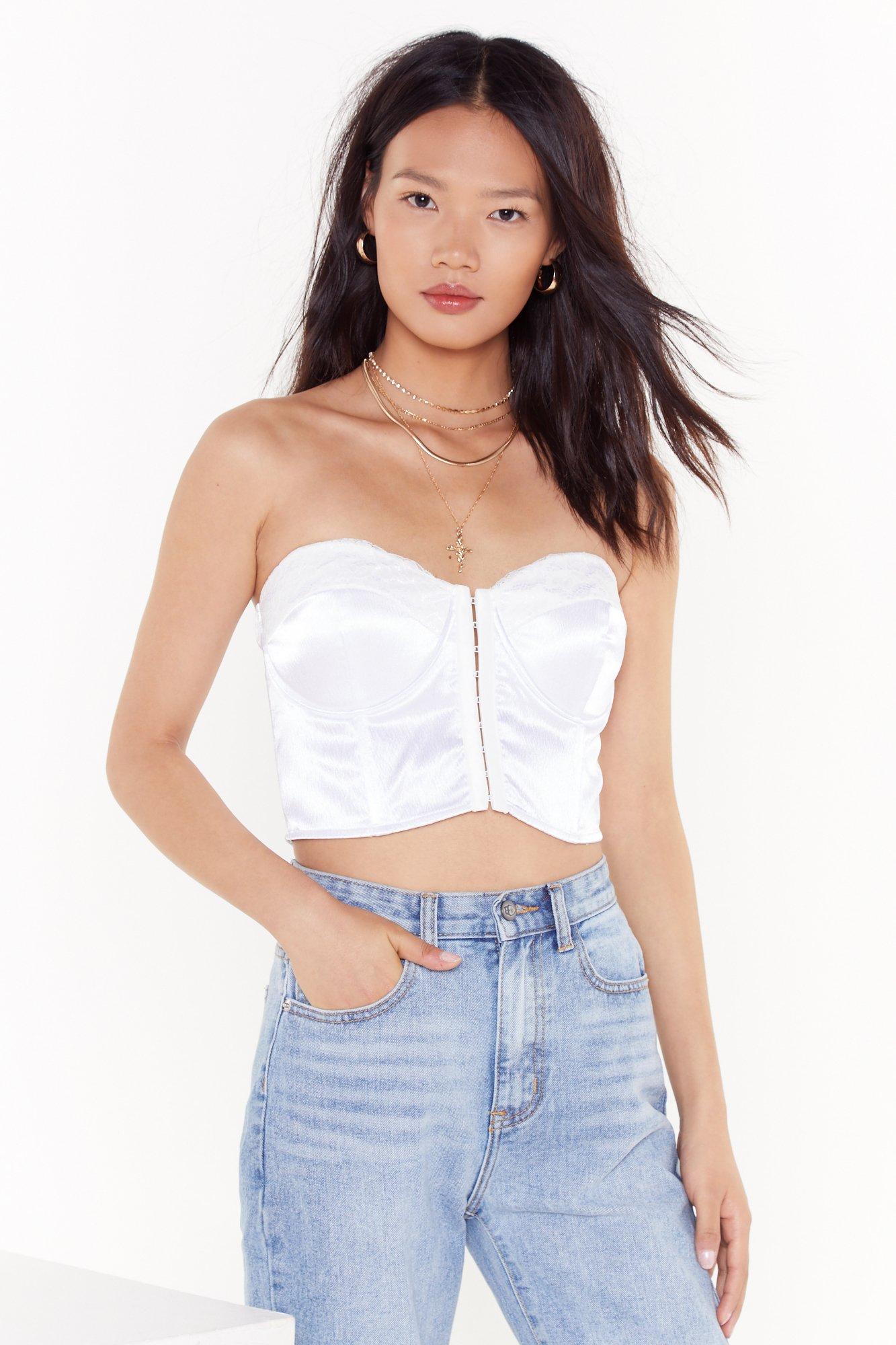 satin bustier top