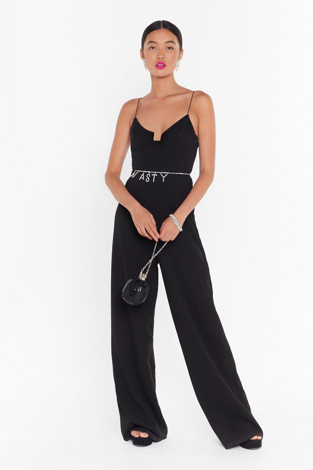 nasty gal black jumpsuit