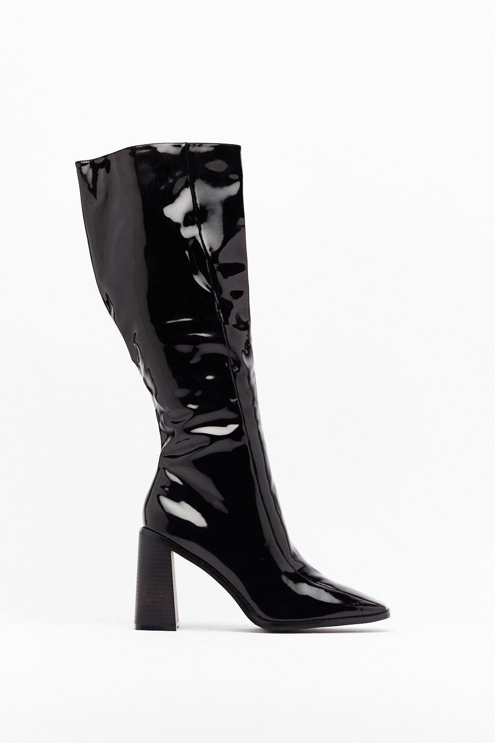 patent knee boots