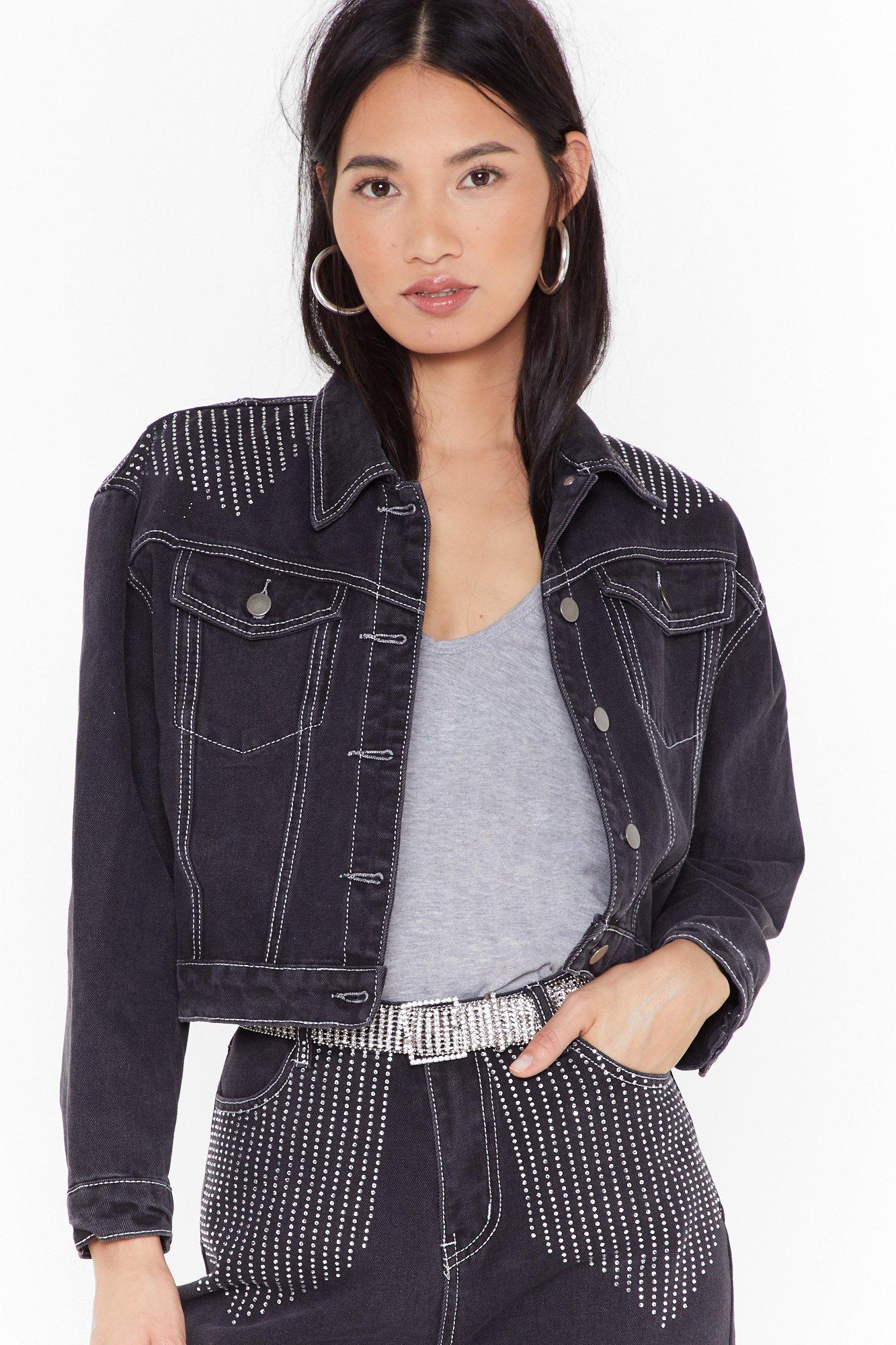 diamante denim jacket