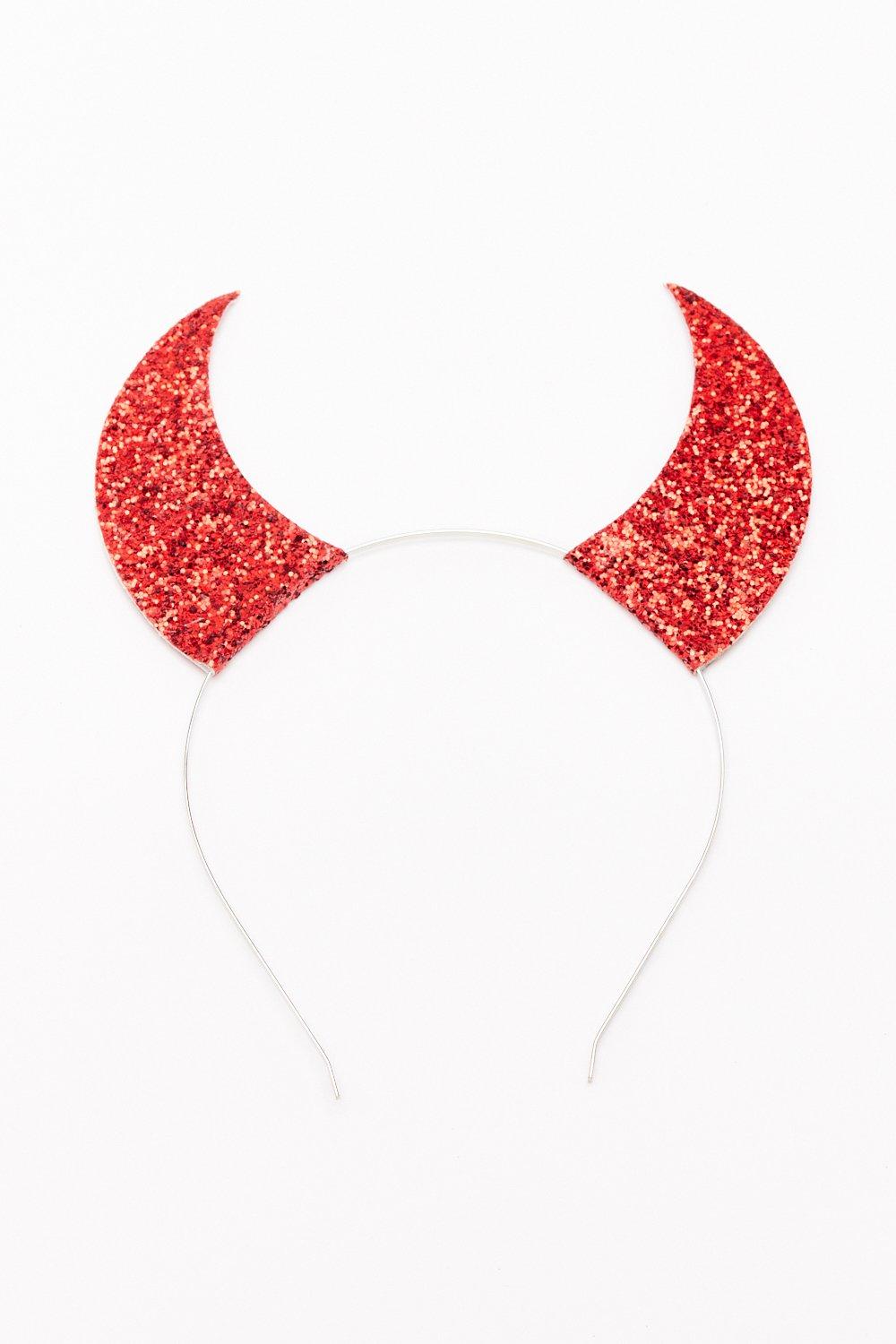 sequin devil horns