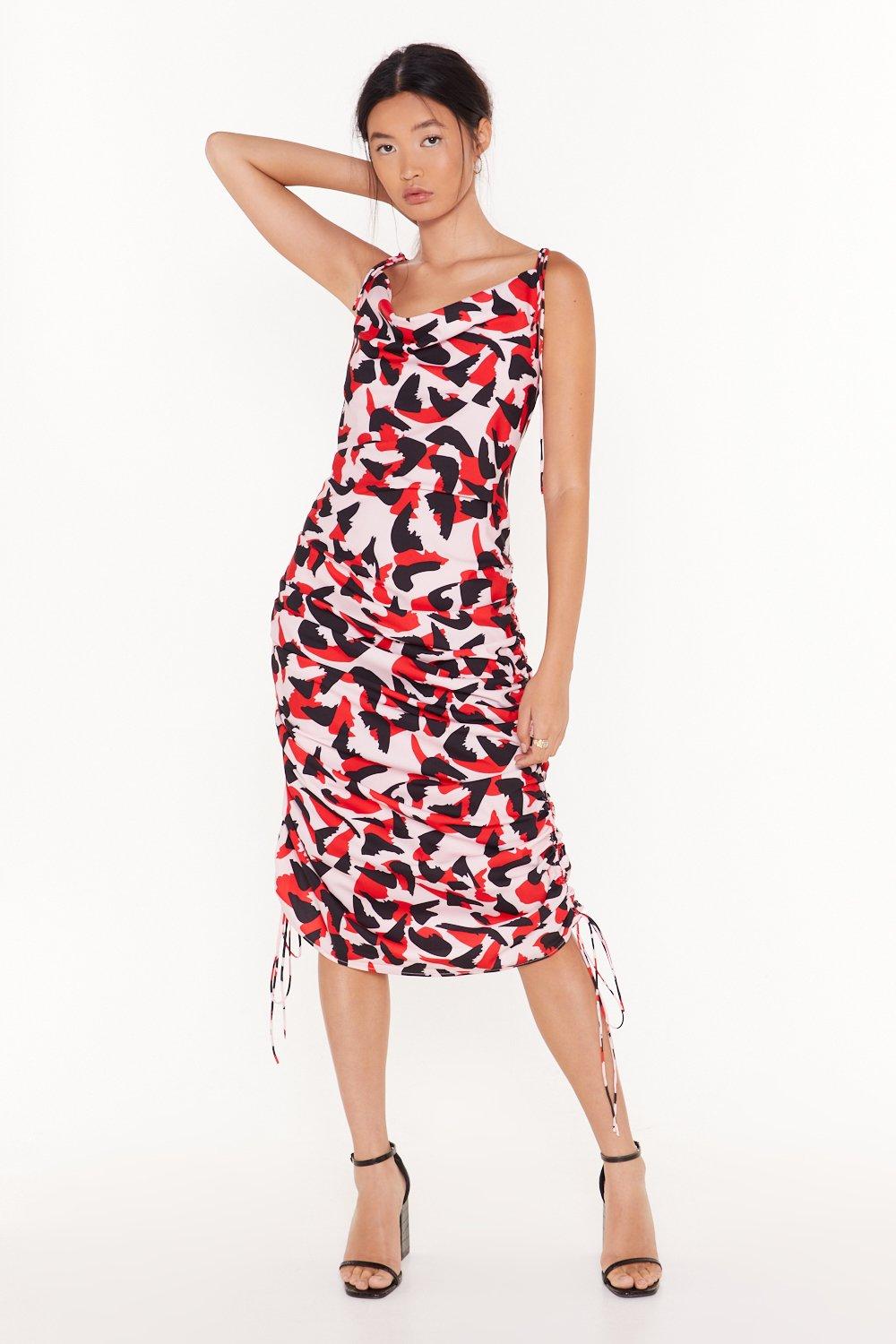 abstract midi dress