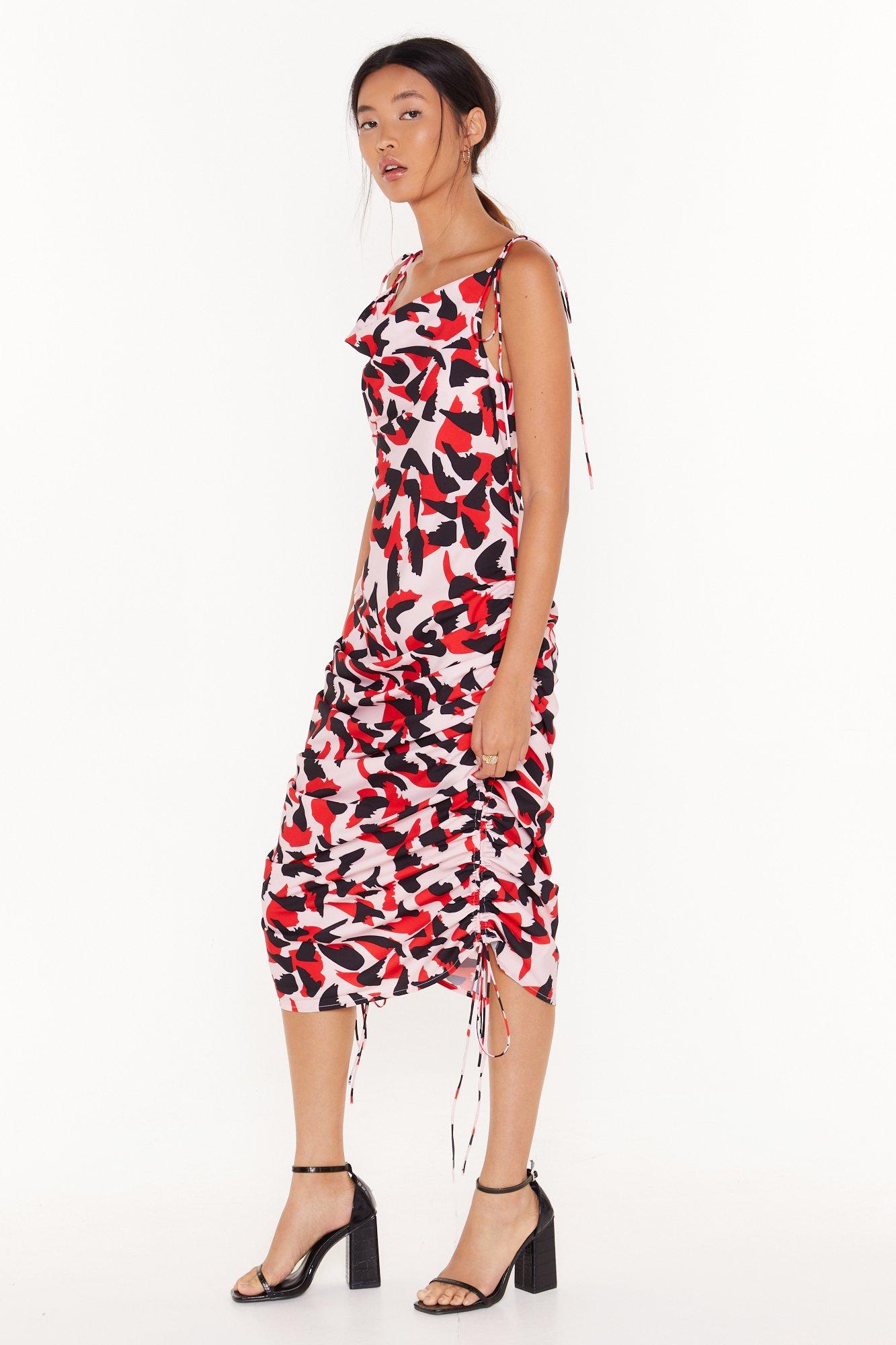 abstract midi dress