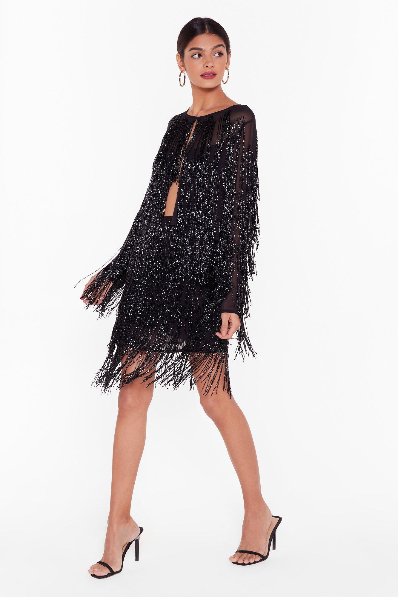 nasty gal fringe dress