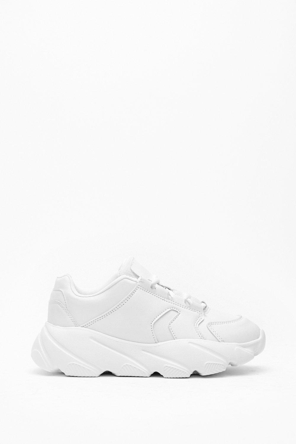 chunky leather sneakers