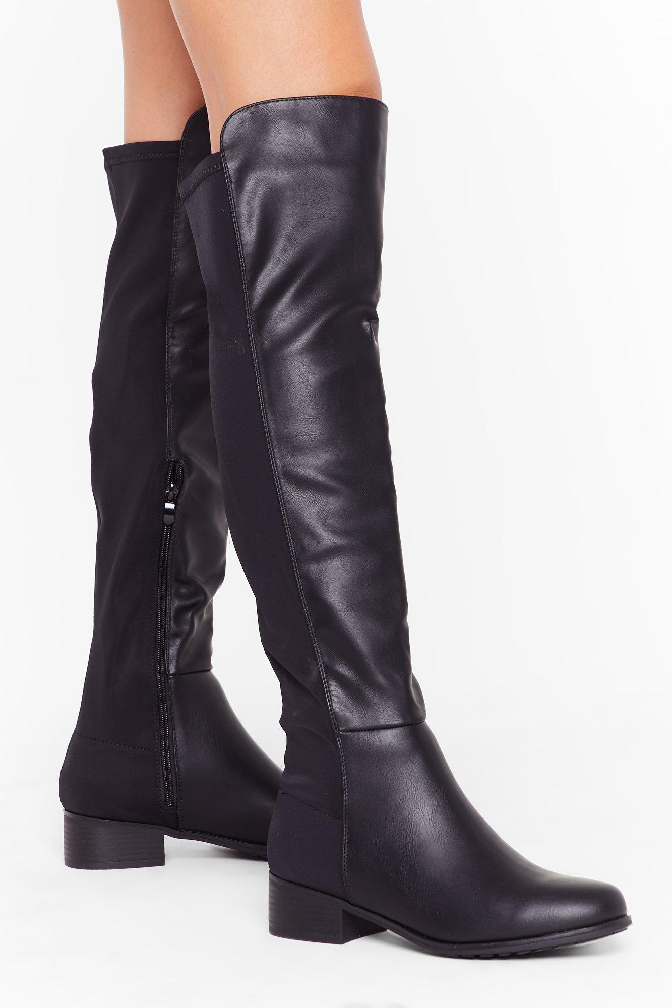 leather over the knee boots