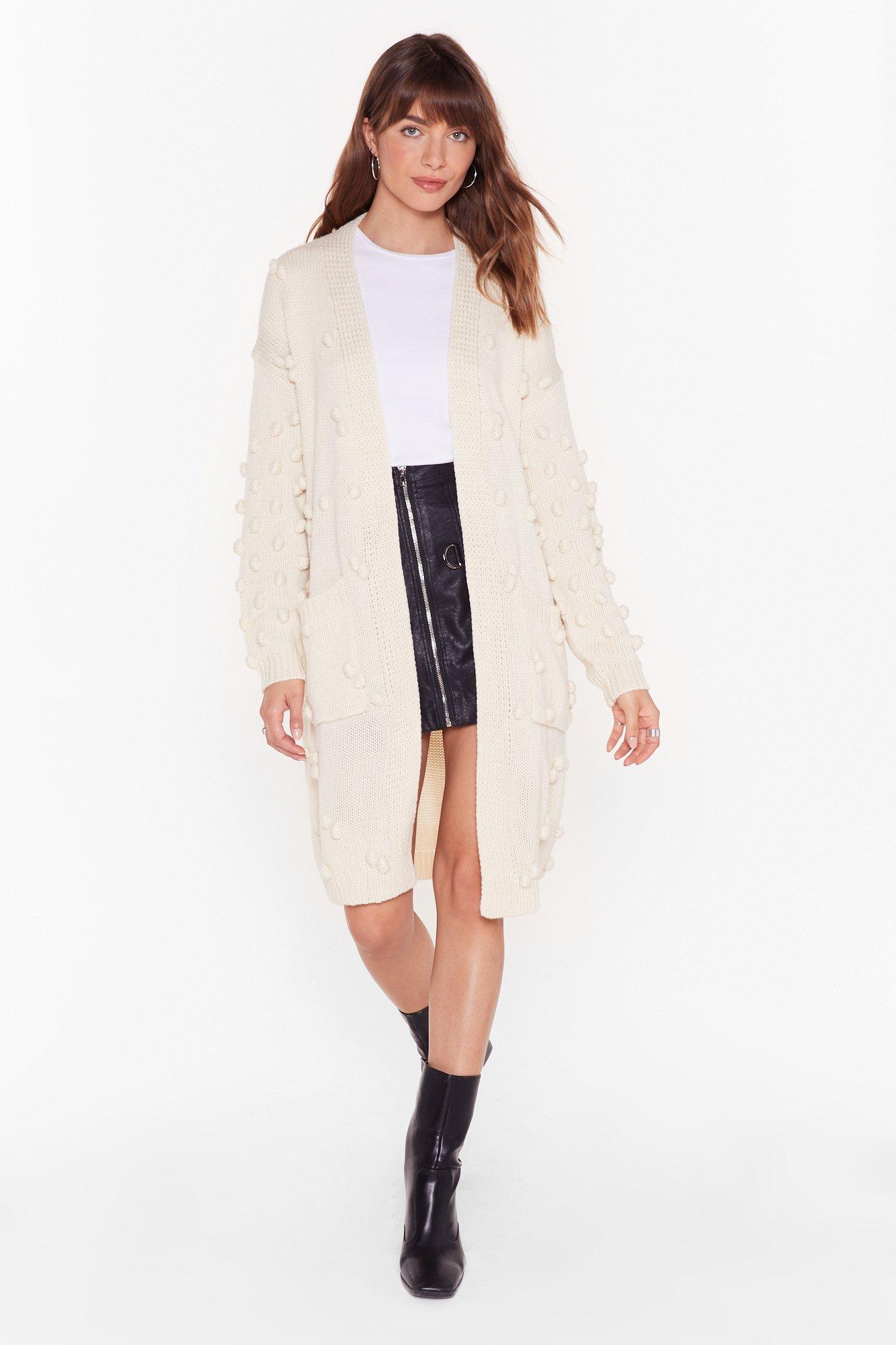 longline cream cardigan