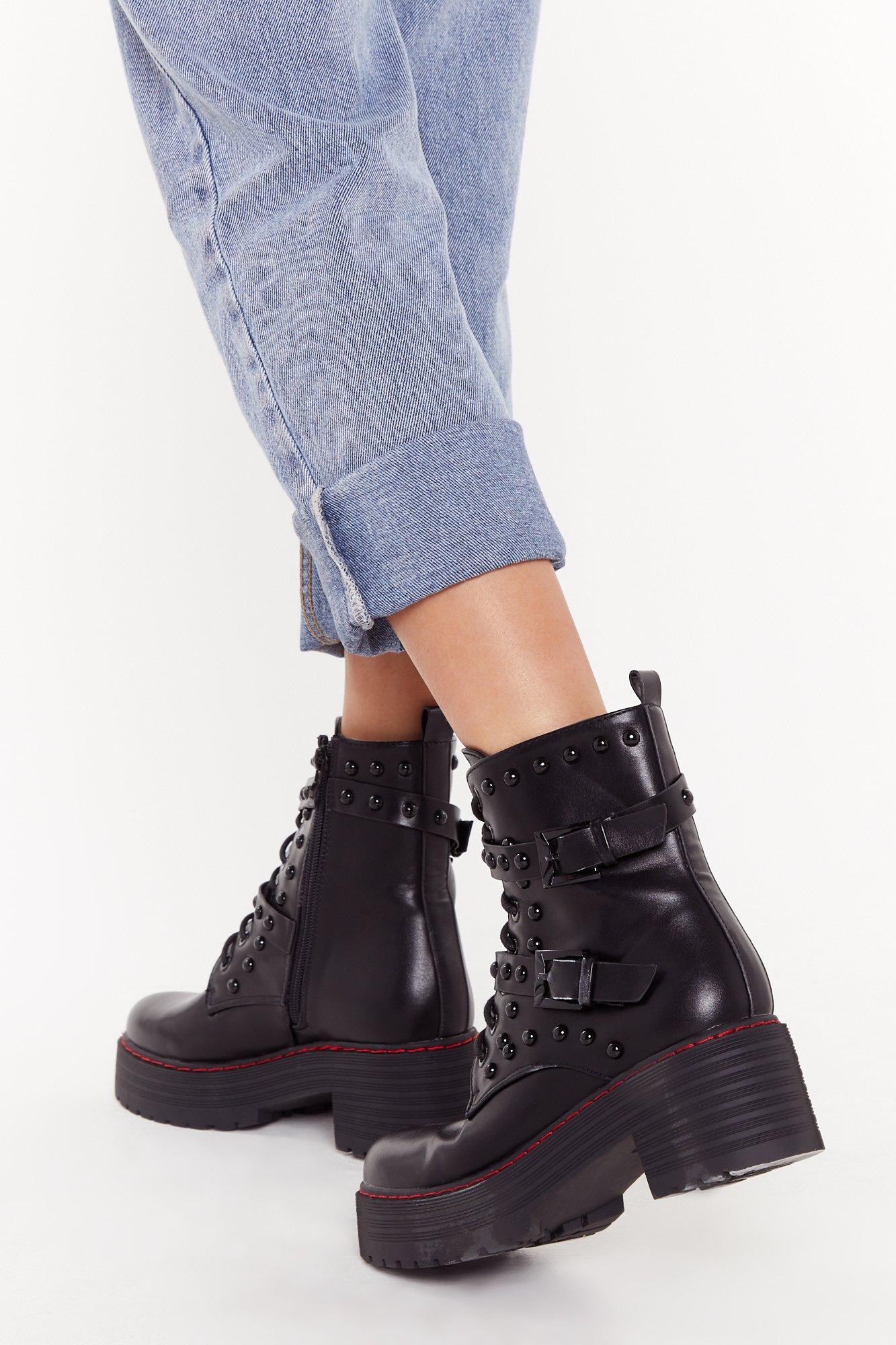 biker boots with studs