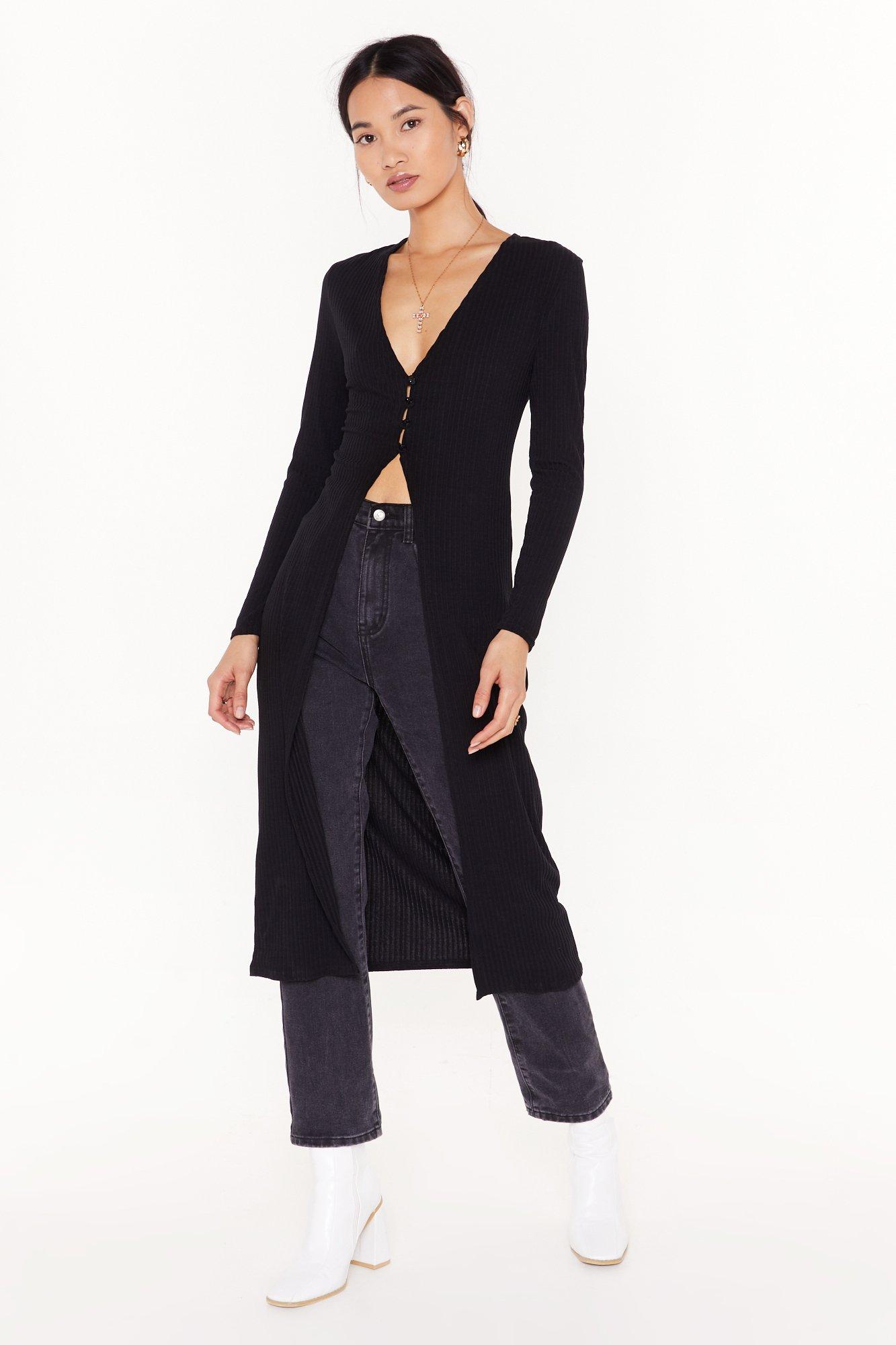 nasty gal black cardigan