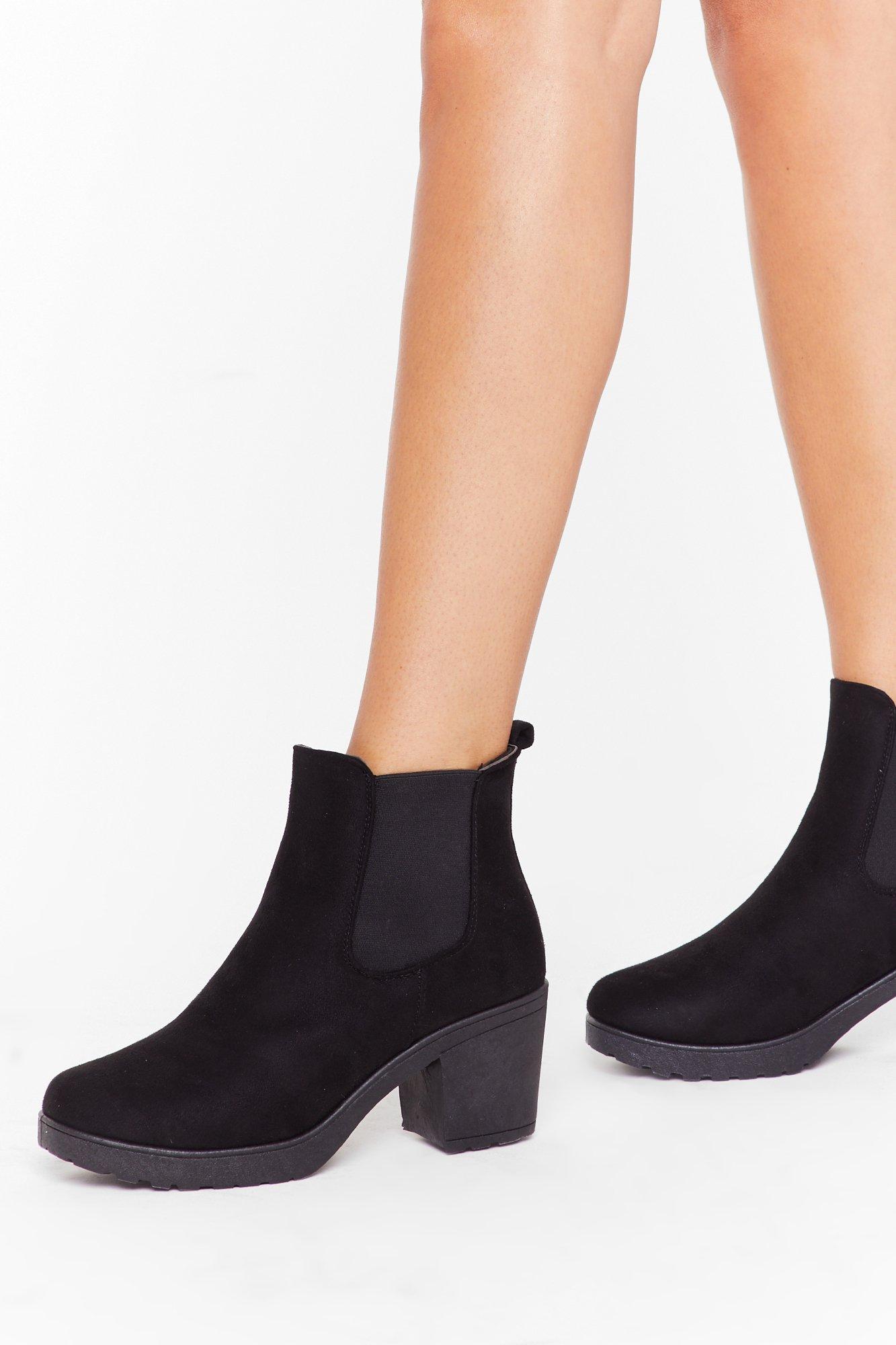 chelsea boots faux suede