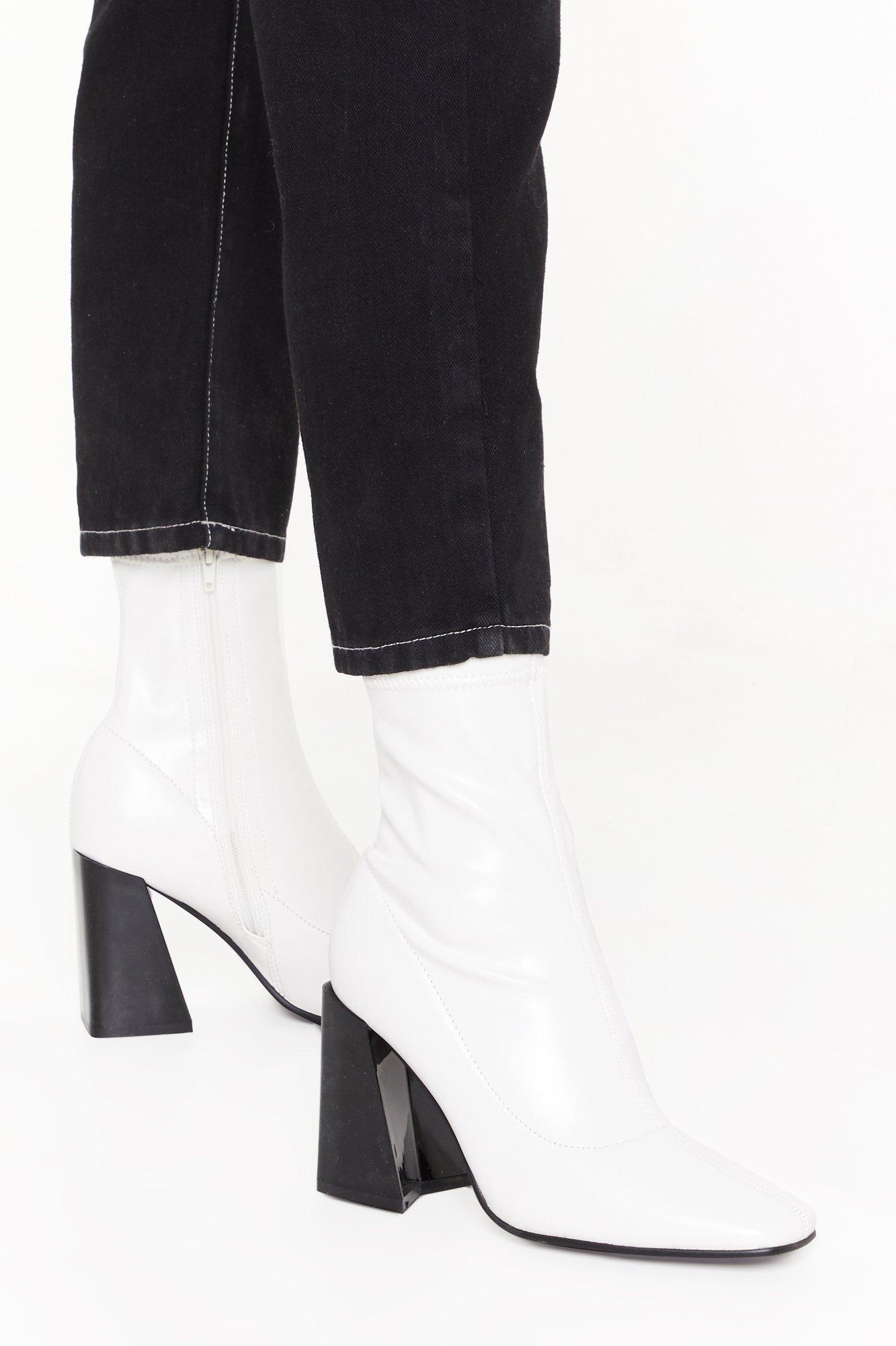 flared heel bootie