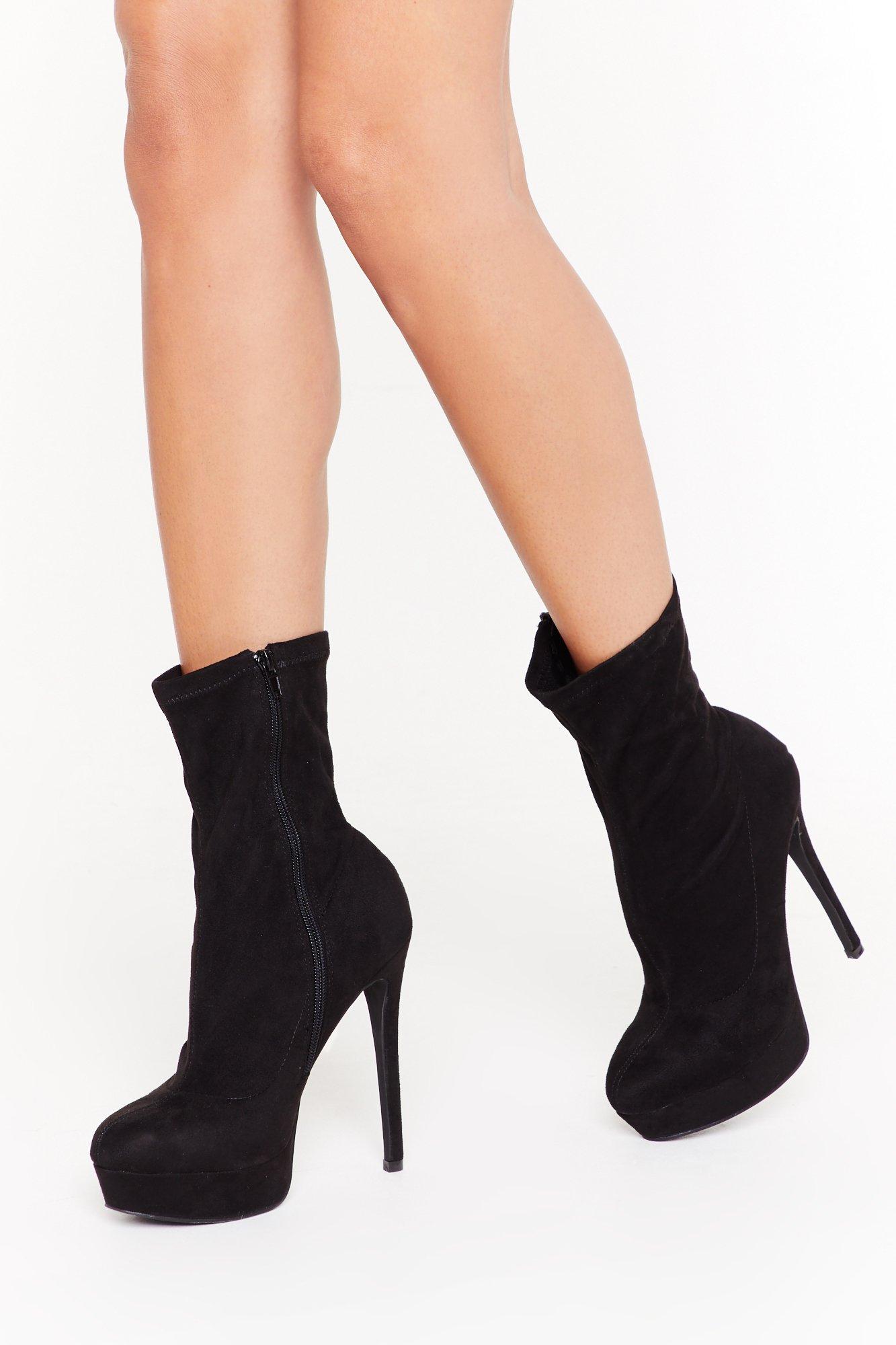 bottines chaussettes plateforme