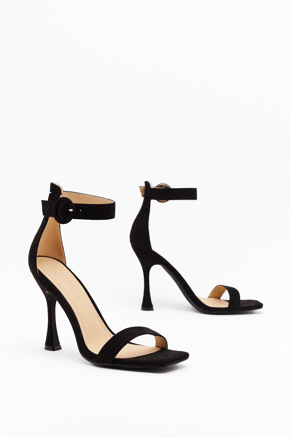 faux suede stiletto heels