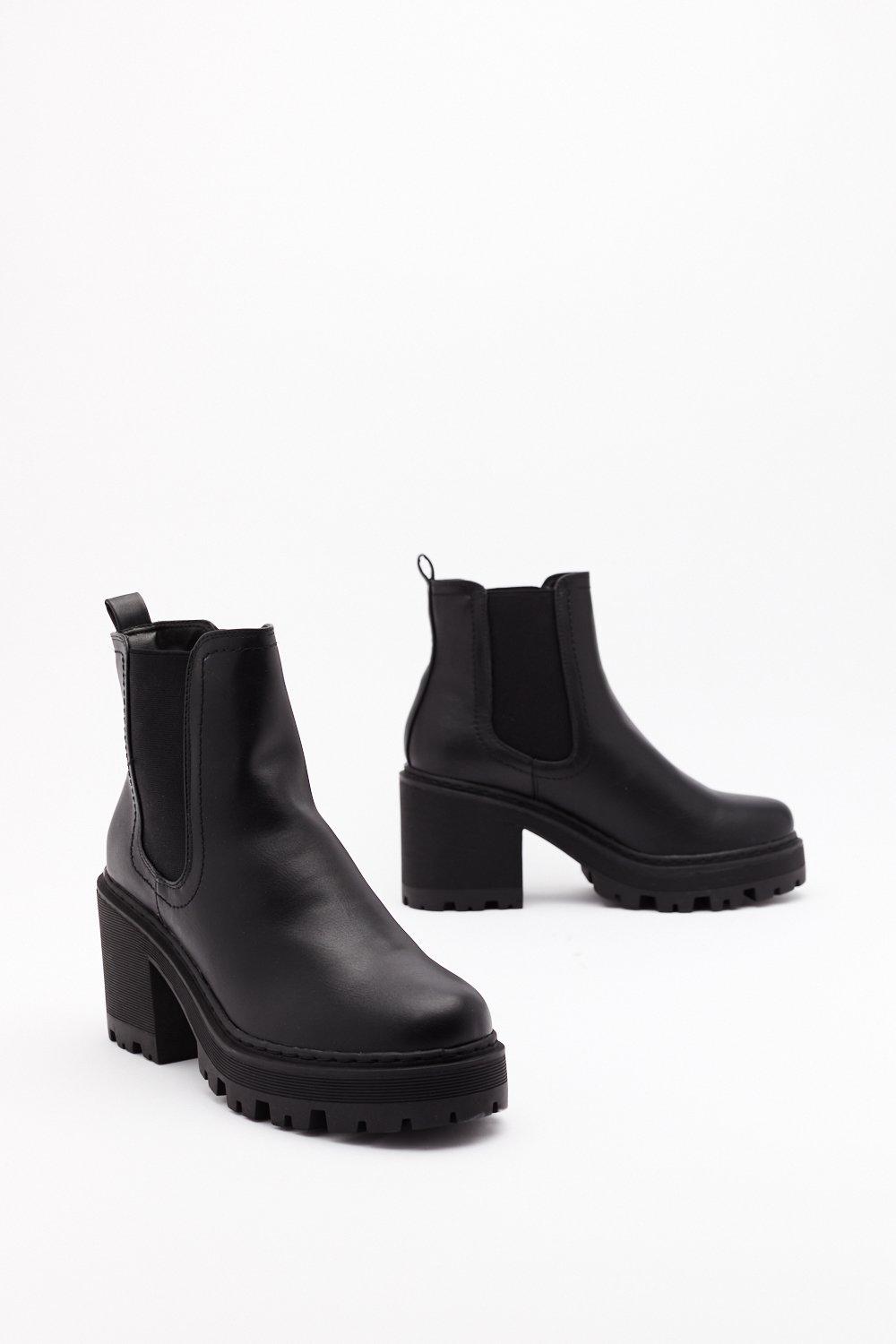 chelsea cleated ankle boots