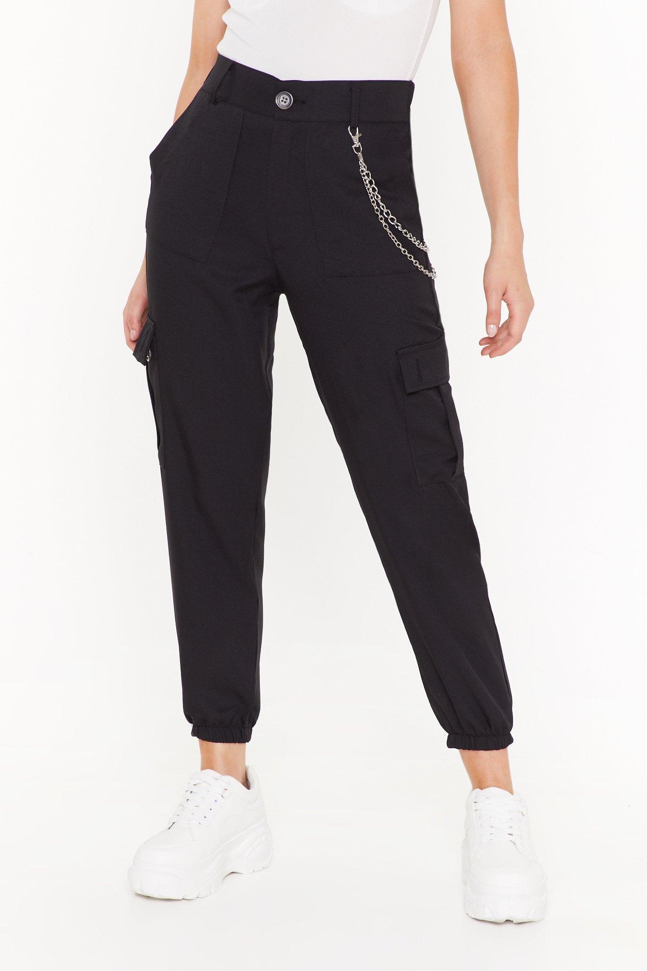 cargo trousers with chain