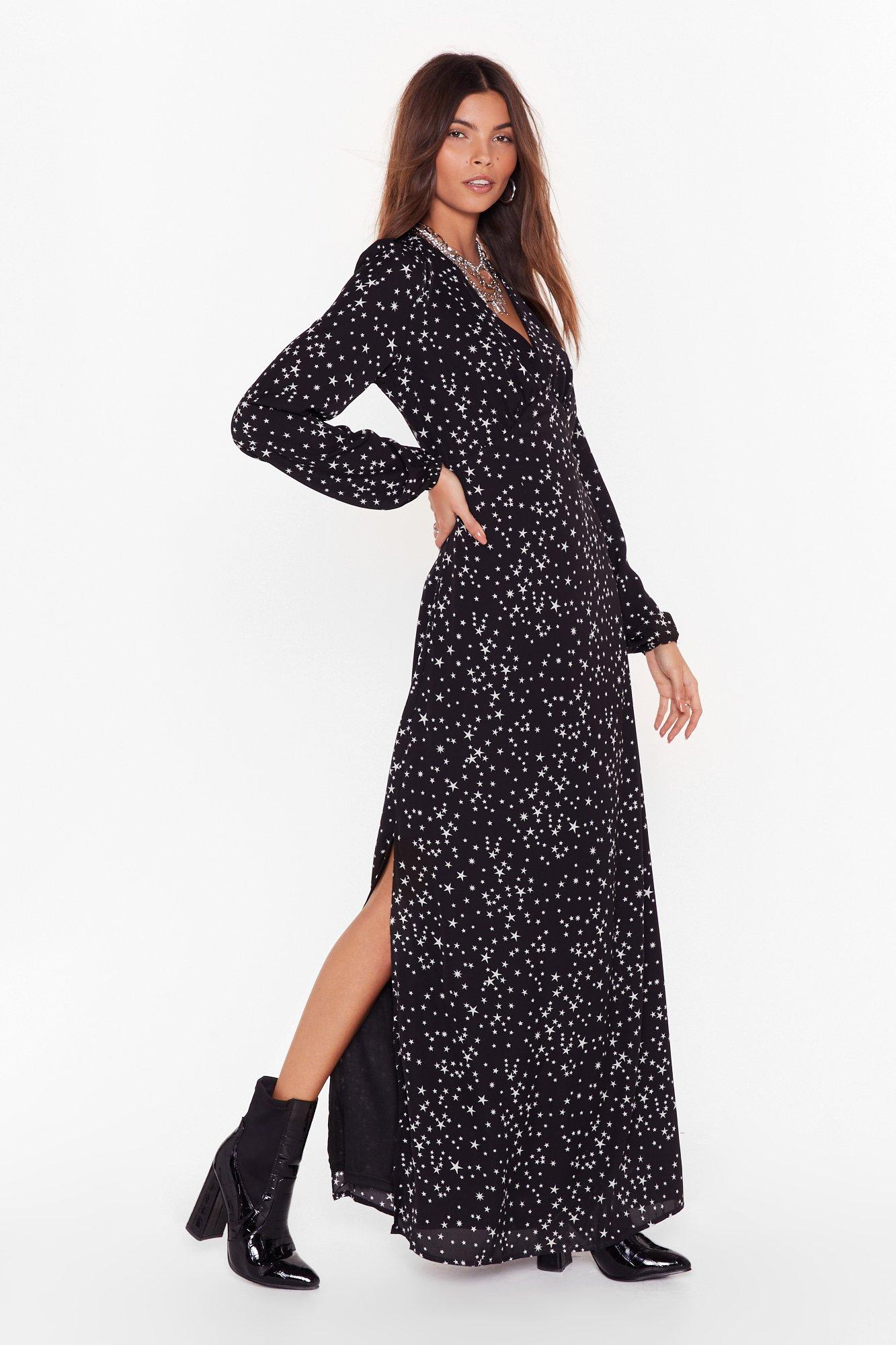 black star maxi dress