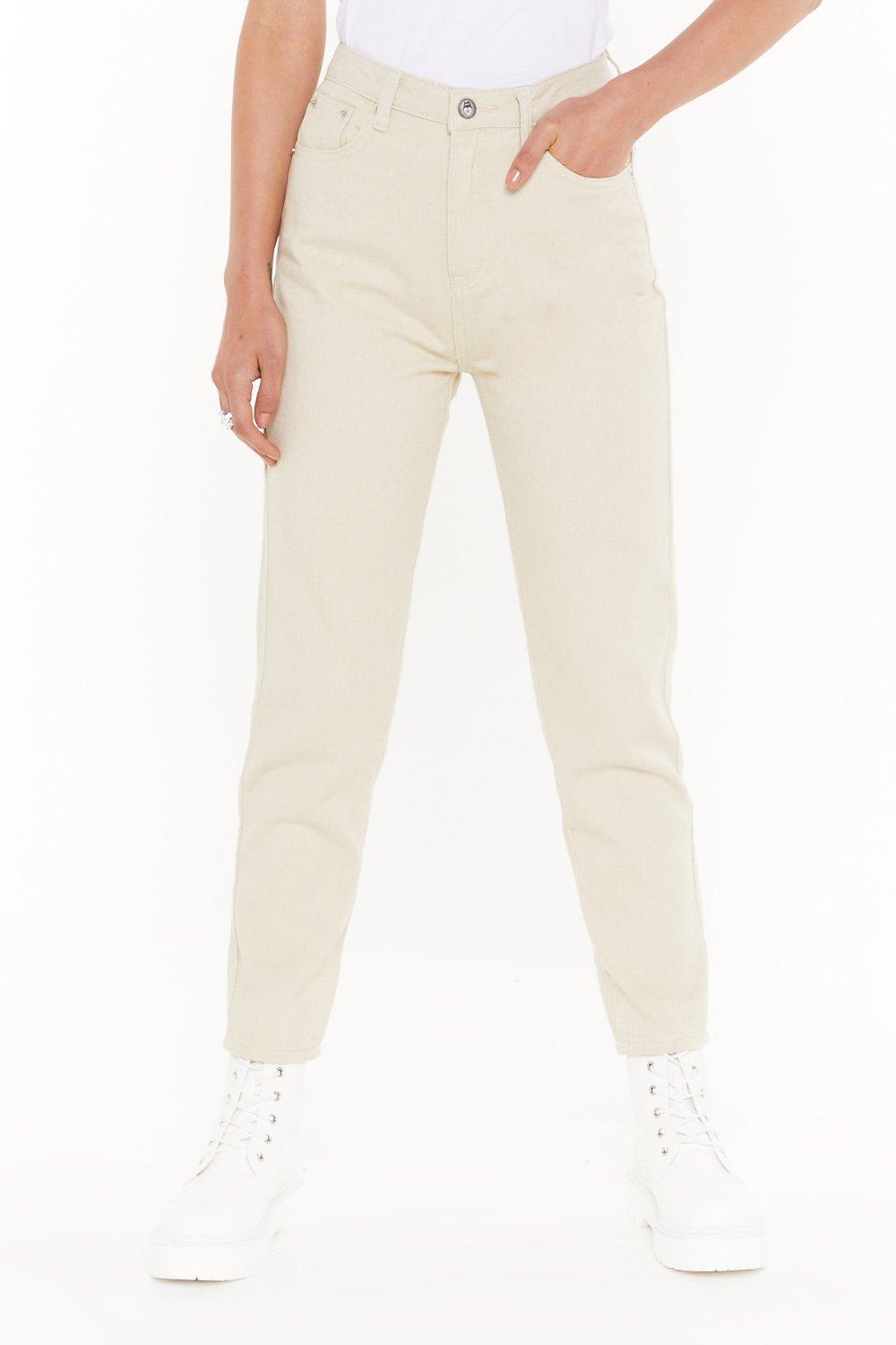 beige mom jeans