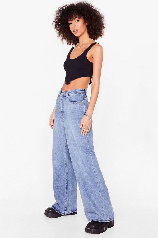 There's Nowhere for You to Wide-Leg Jeans