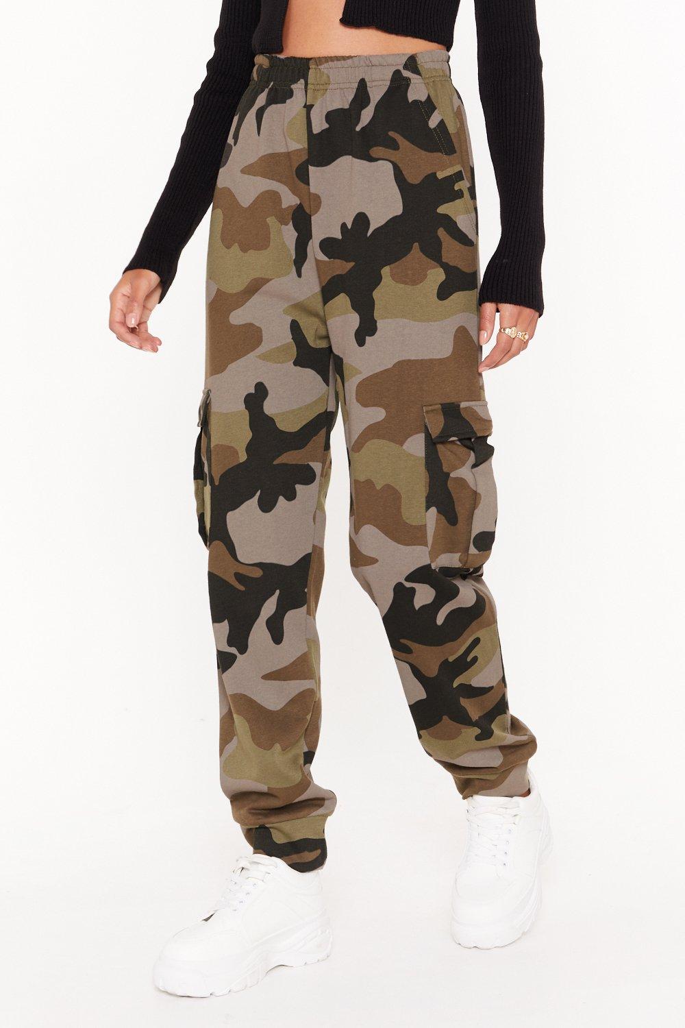 camouflage cargo joggers