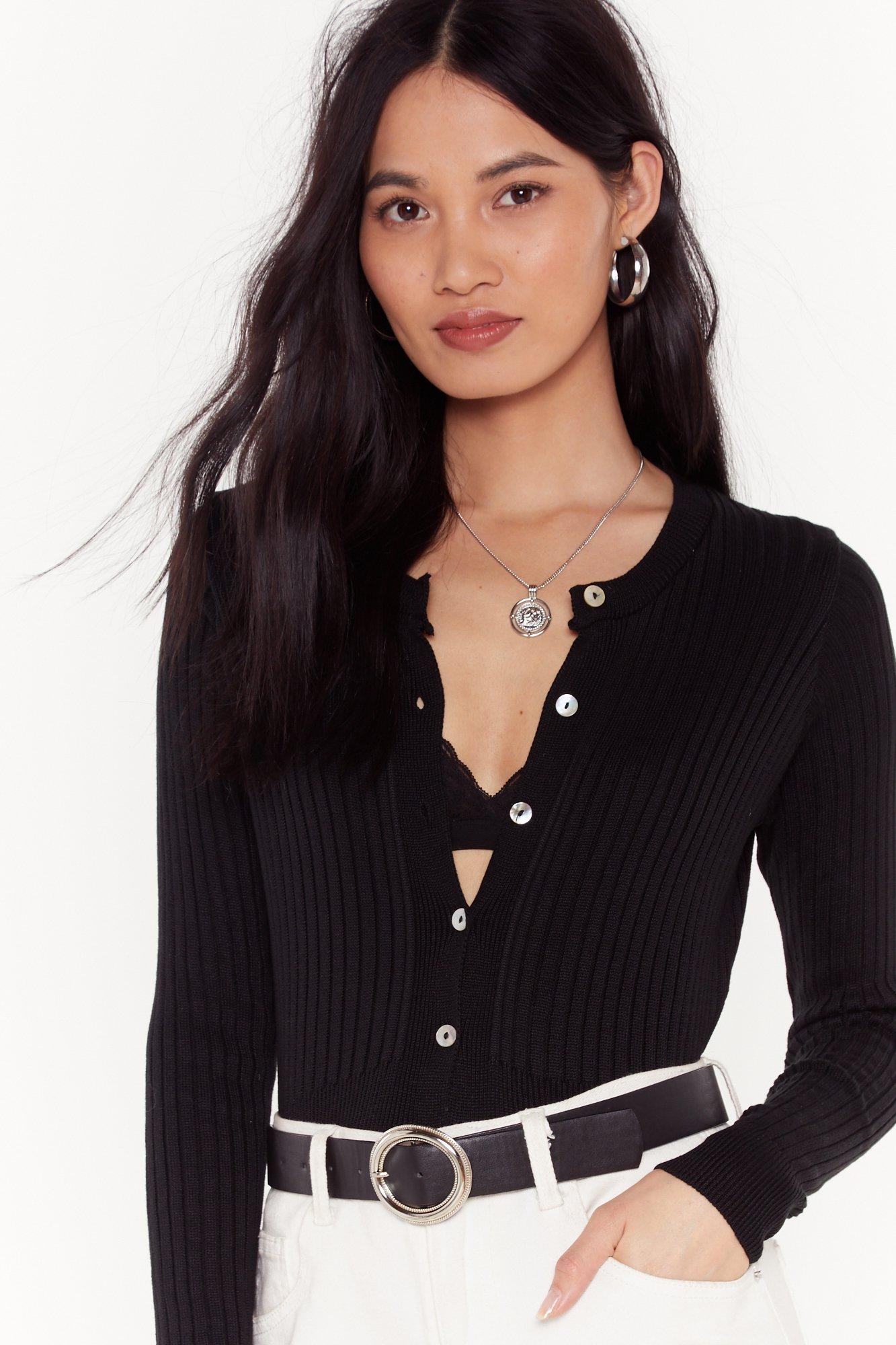 ribbed pearl cardigan